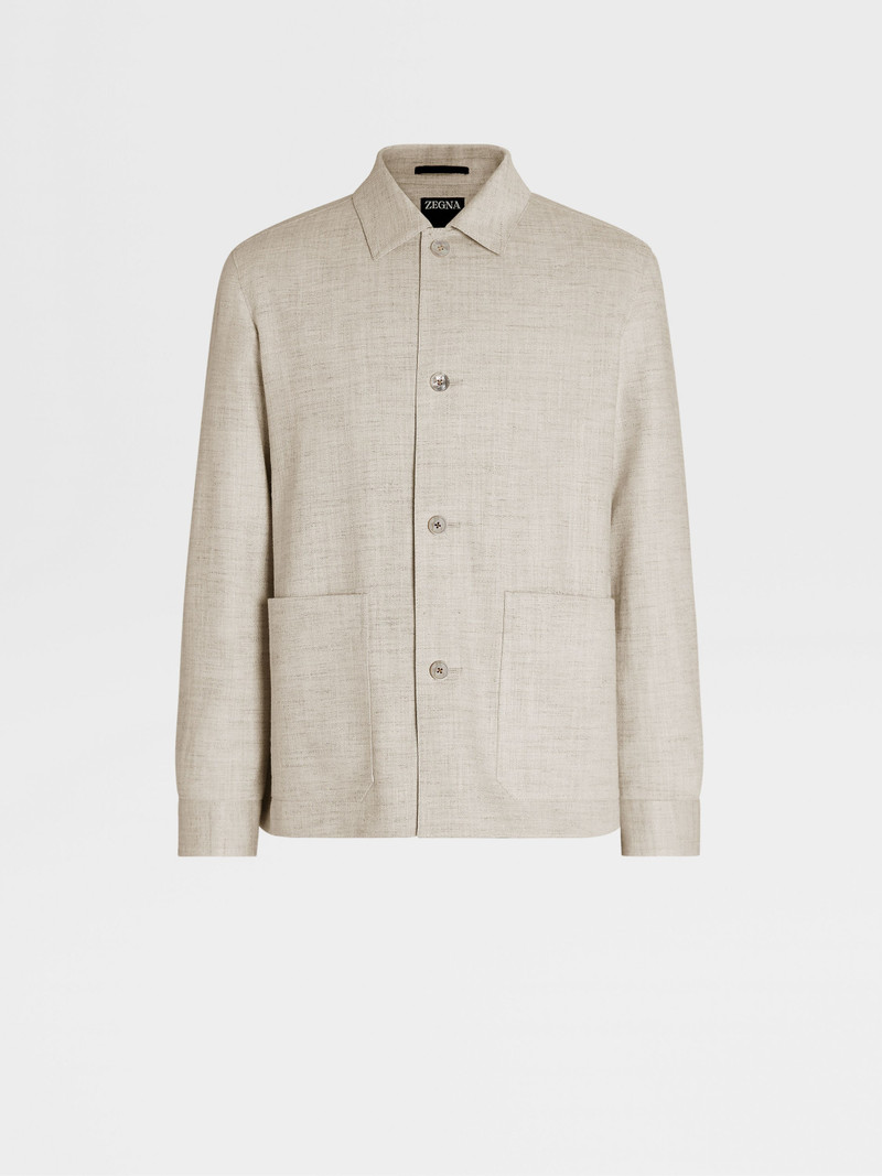 SILK AND LINEN BLEND ALPE CHORE JACKET 1