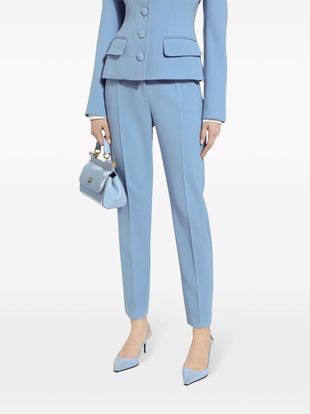 high-waisted tailored trousers - 5