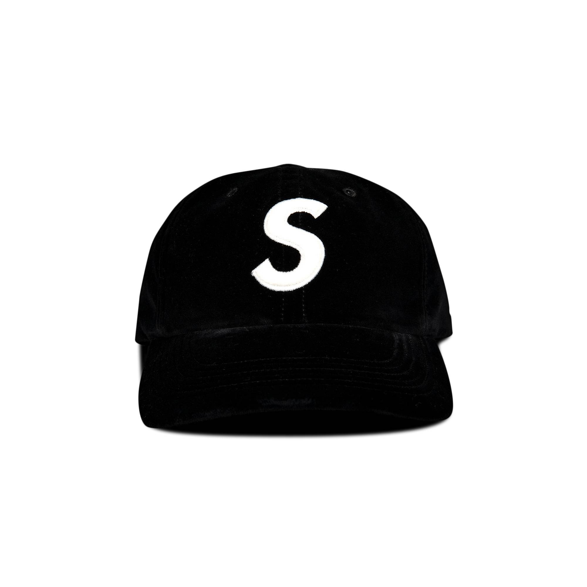Supreme Velvet S Logo 6-Panel 'Black' - 1