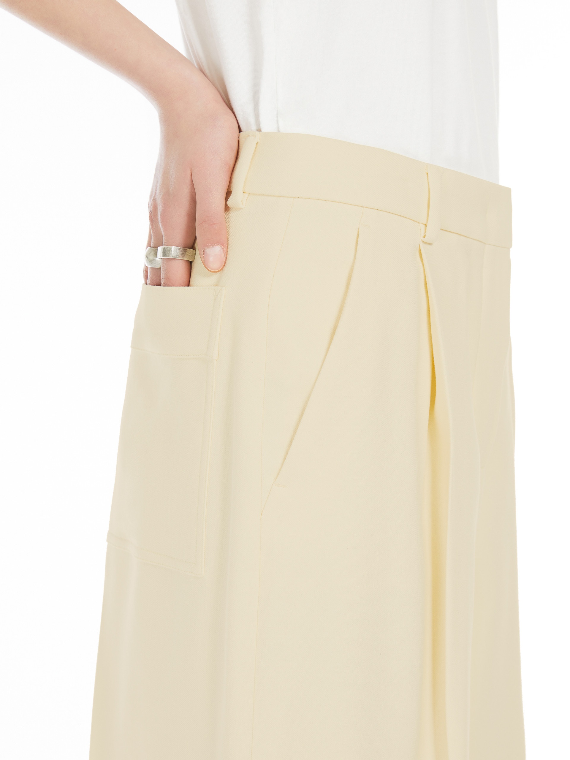 ZIRLO Wide-fit double-faced cady trousers - 5