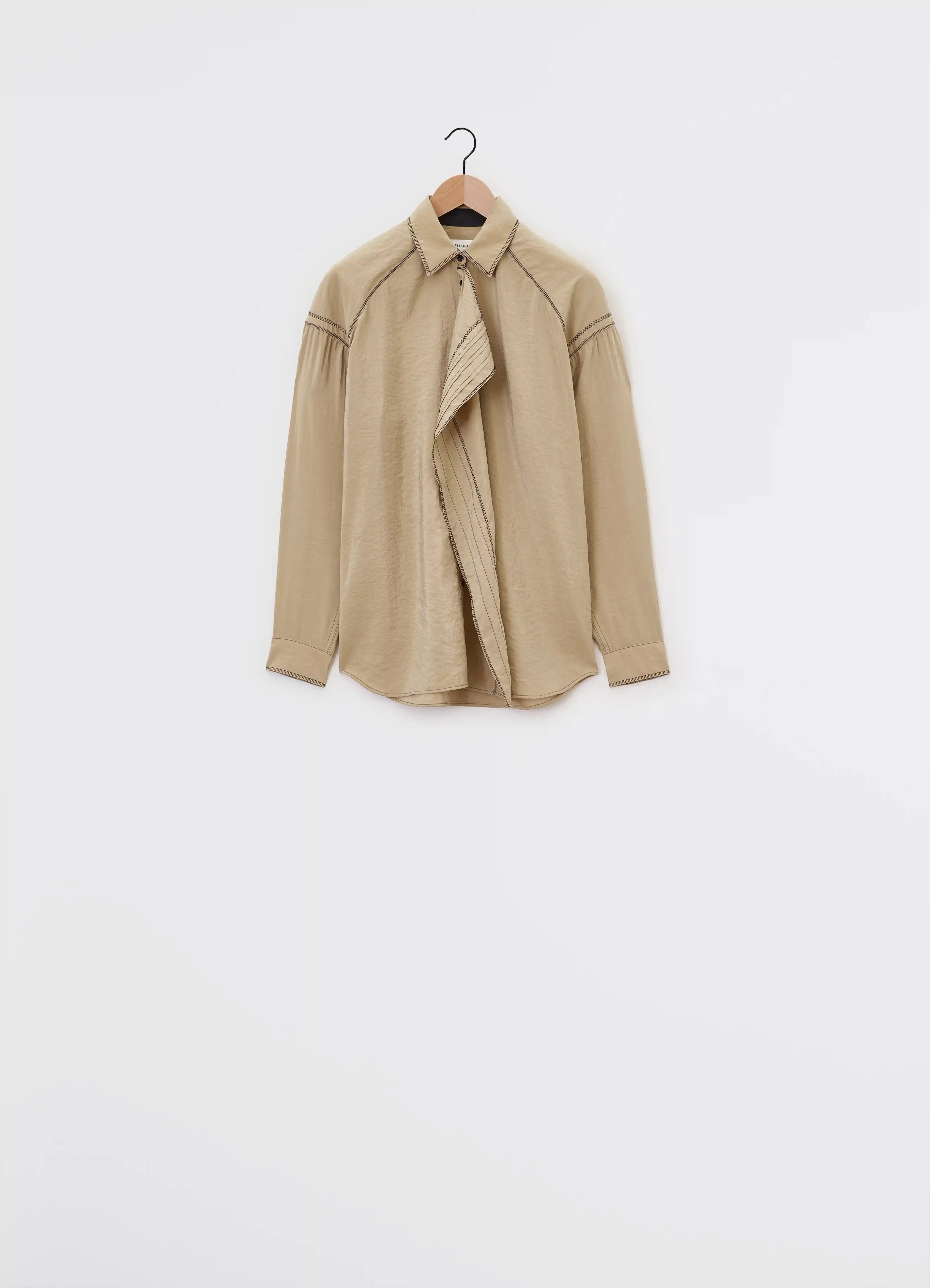 Lemaire EMBROIDERED ASYMMETRICAL SHIRT | lemaire | REVERSIBLE