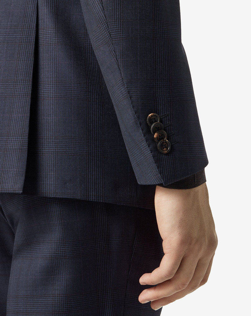 Blue glen plaid wool suit 6