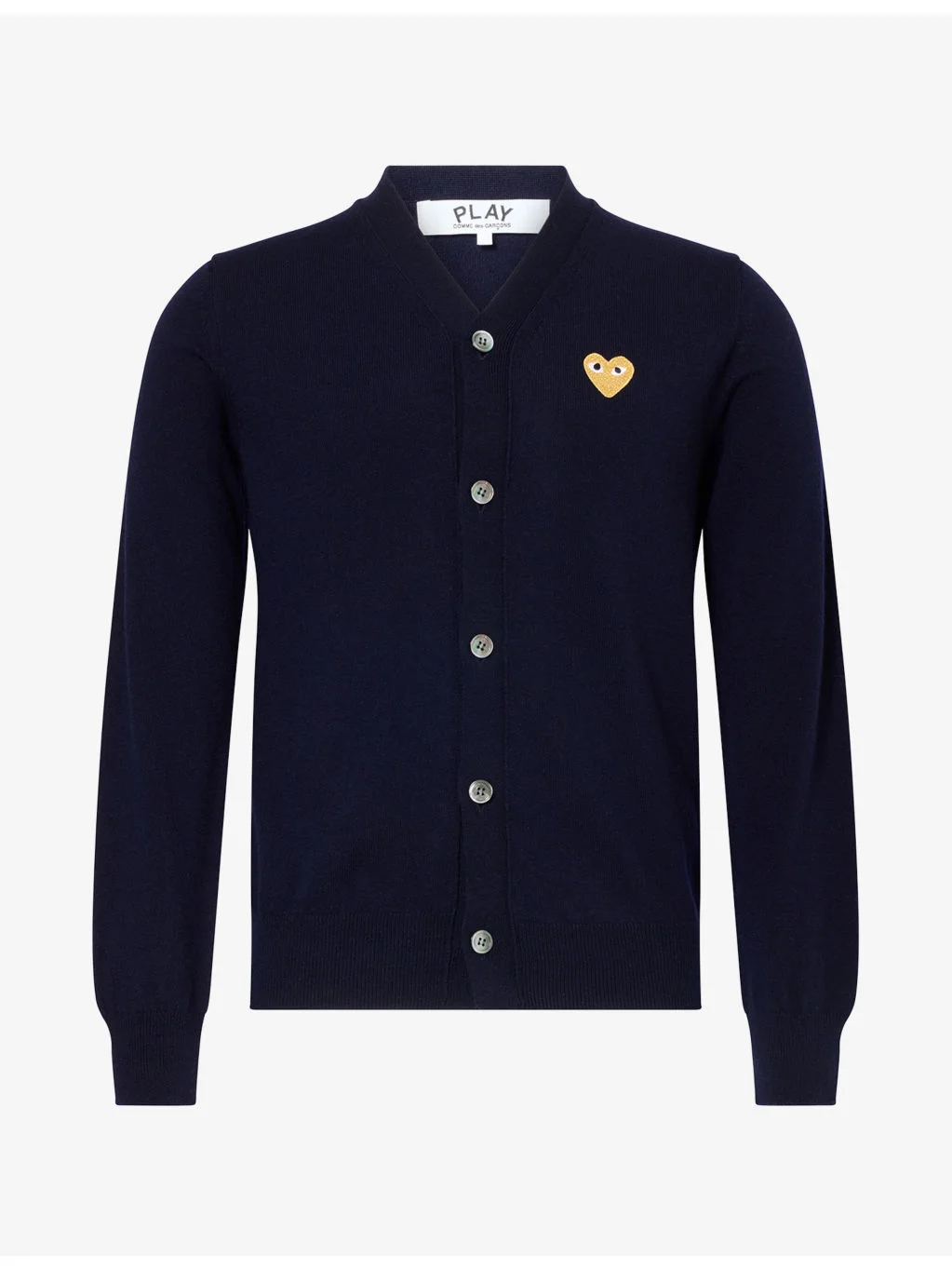 Heart Motif-Logo Wool Cardigan - 1