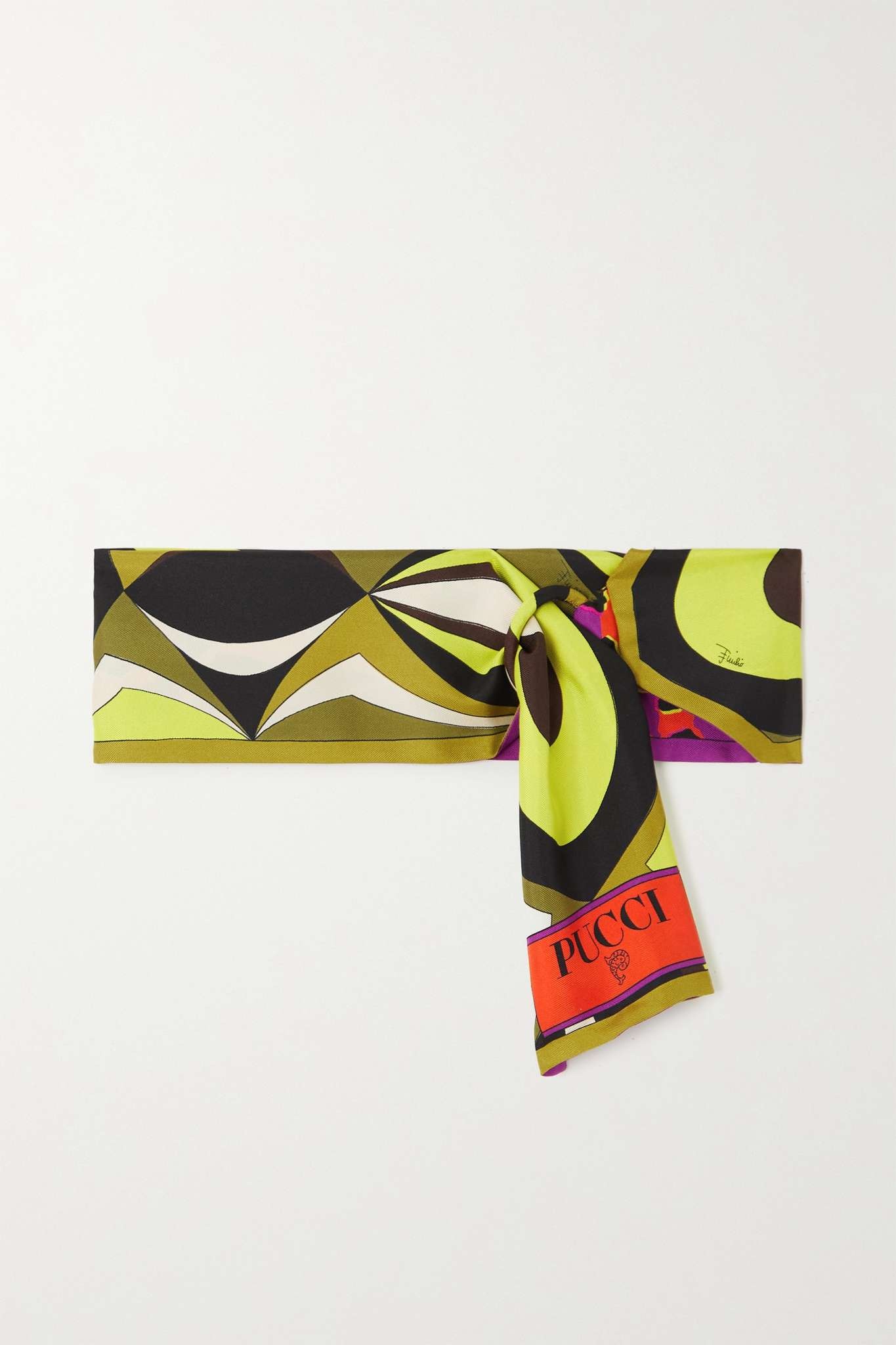 Printed silk-twill scarf - 1