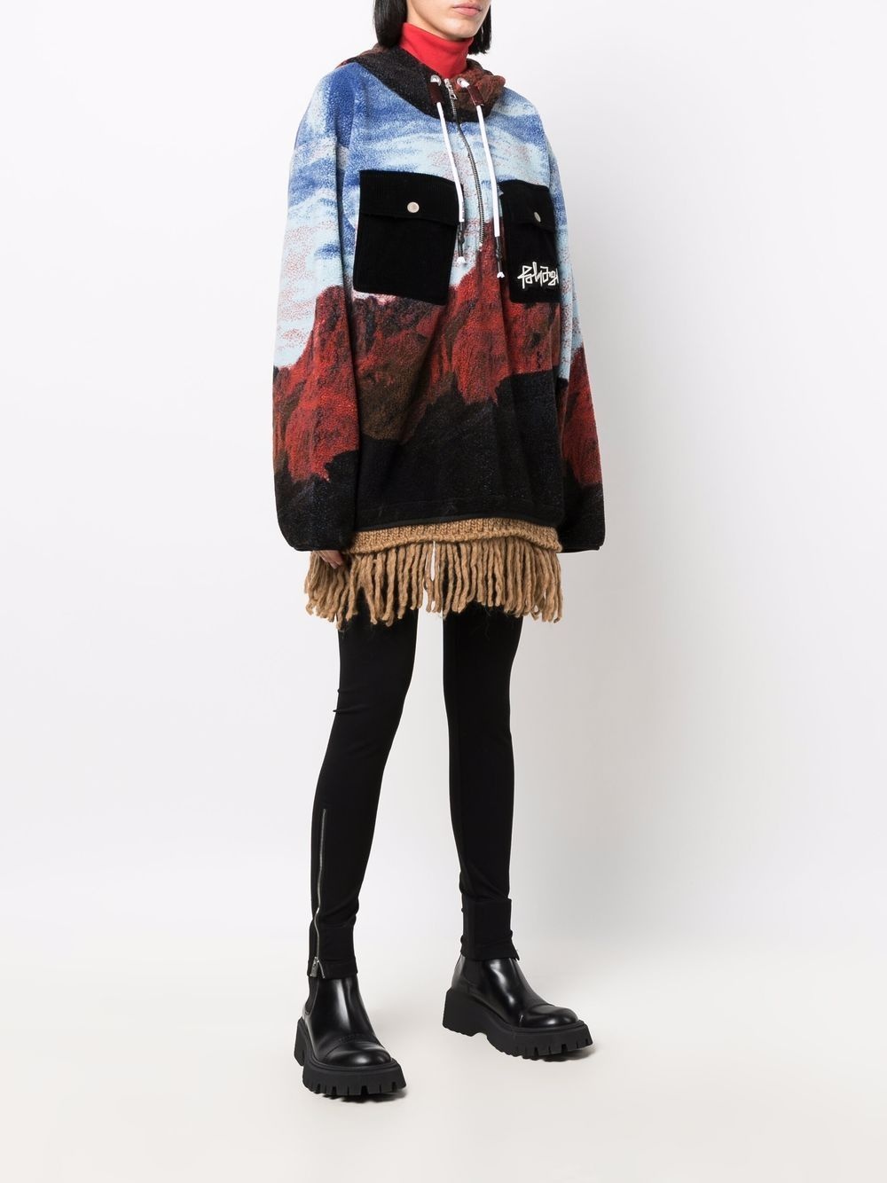 Canyon fringed-edge hoodie - 6