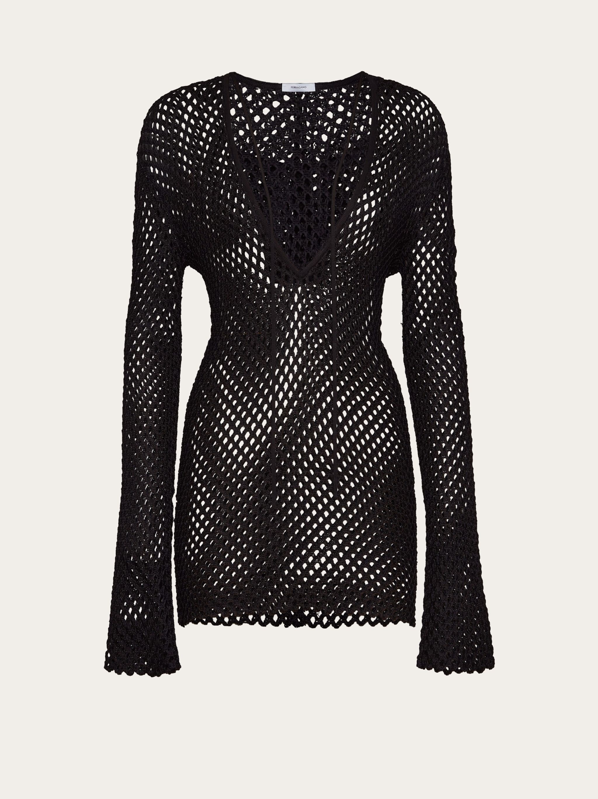 Hooded mesh short dress - 1