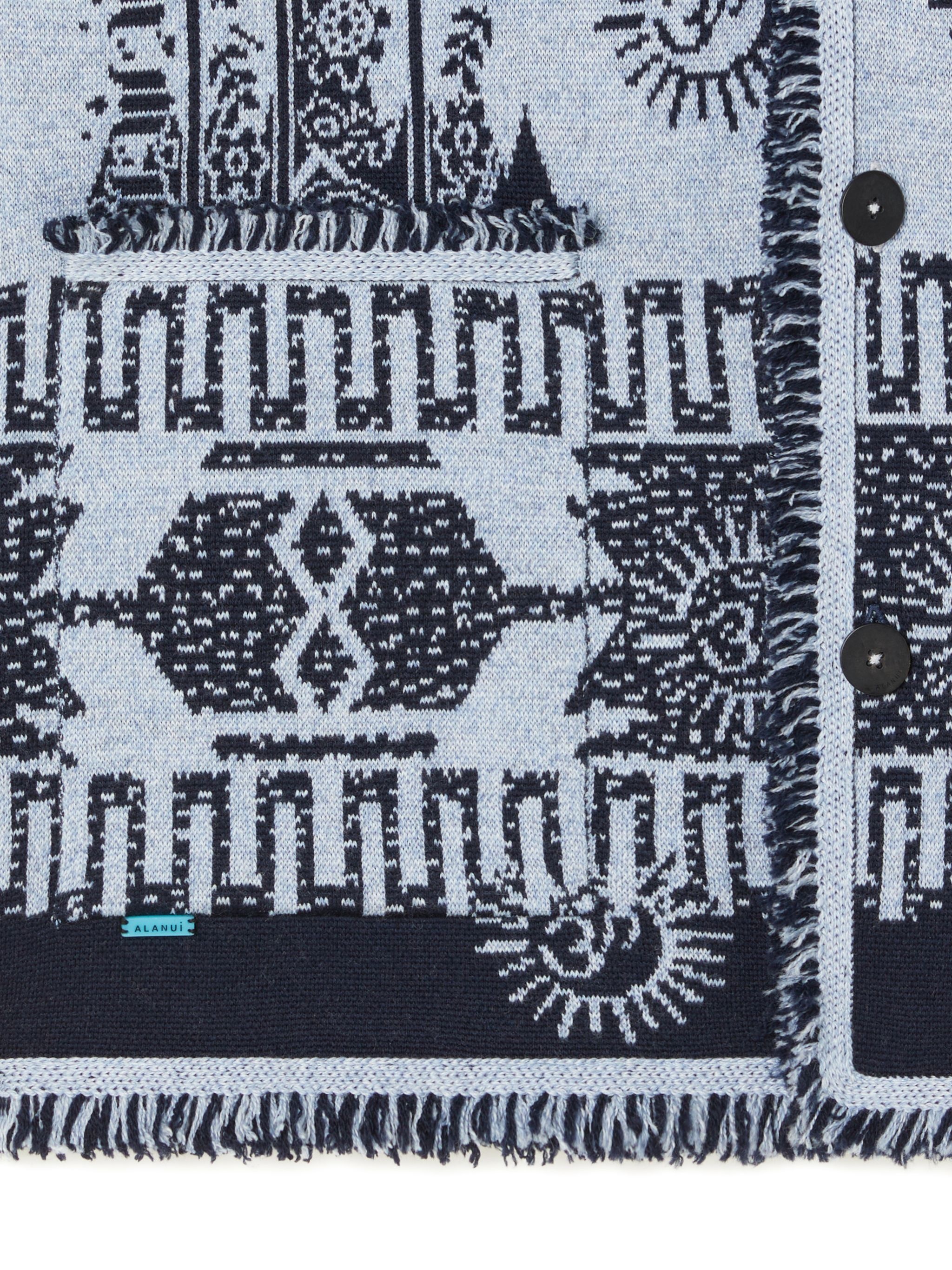Wood Block Ibrid Jacquard Cardigan - 9