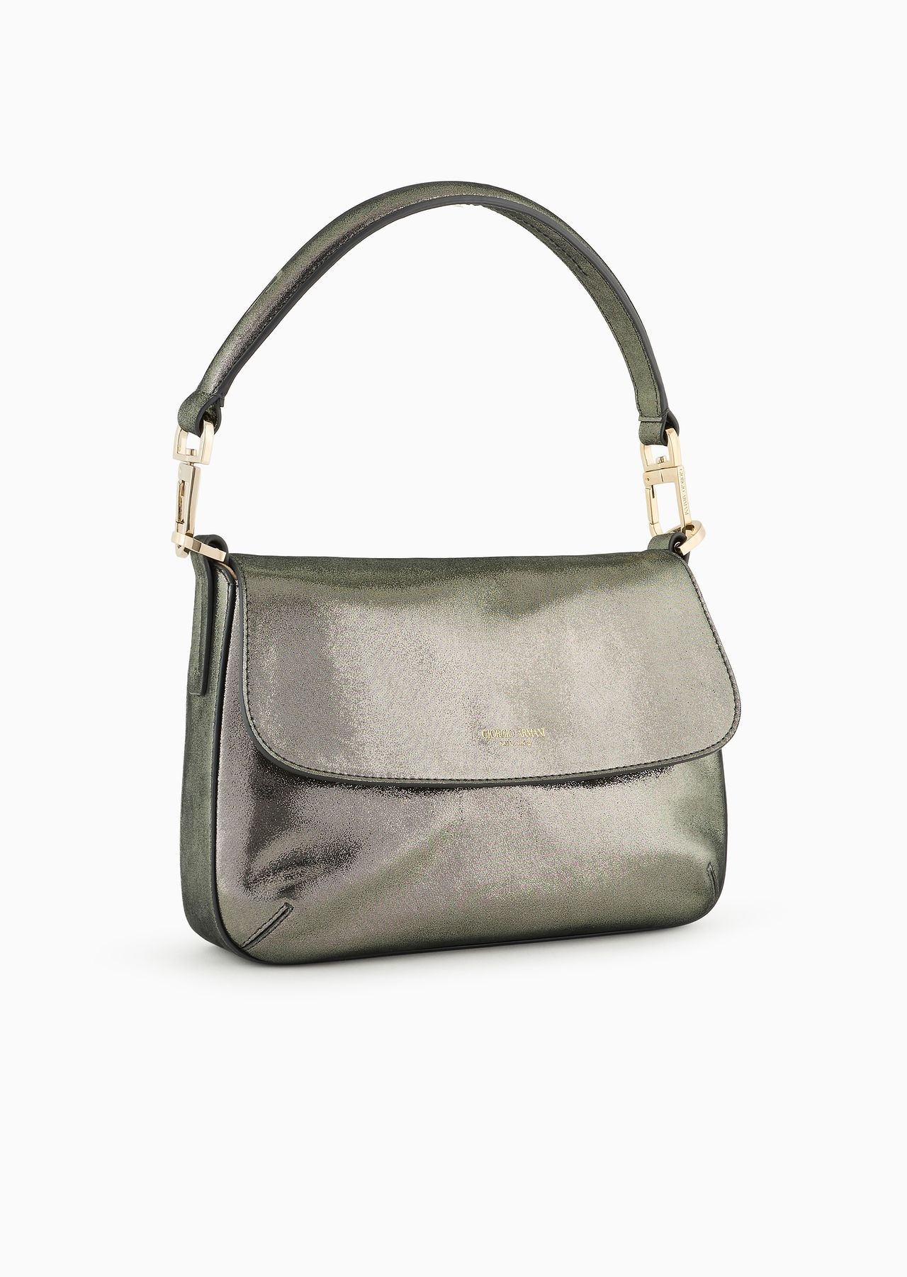 Shimmering nubuck small Baguette bag la Prima Soft - 2