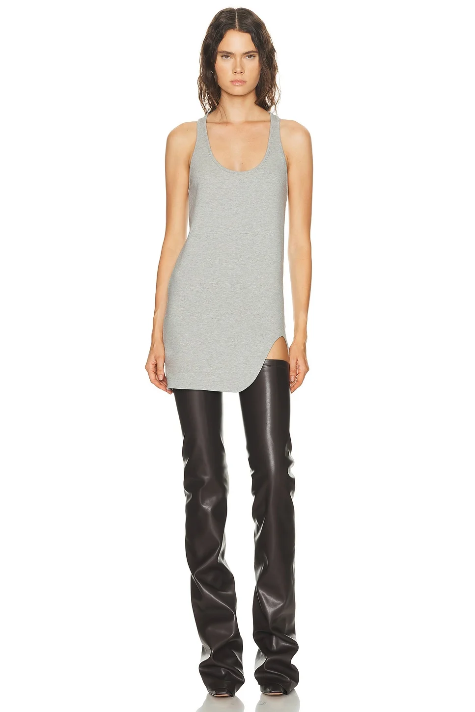 Tank High Slit Mini Dress - 1