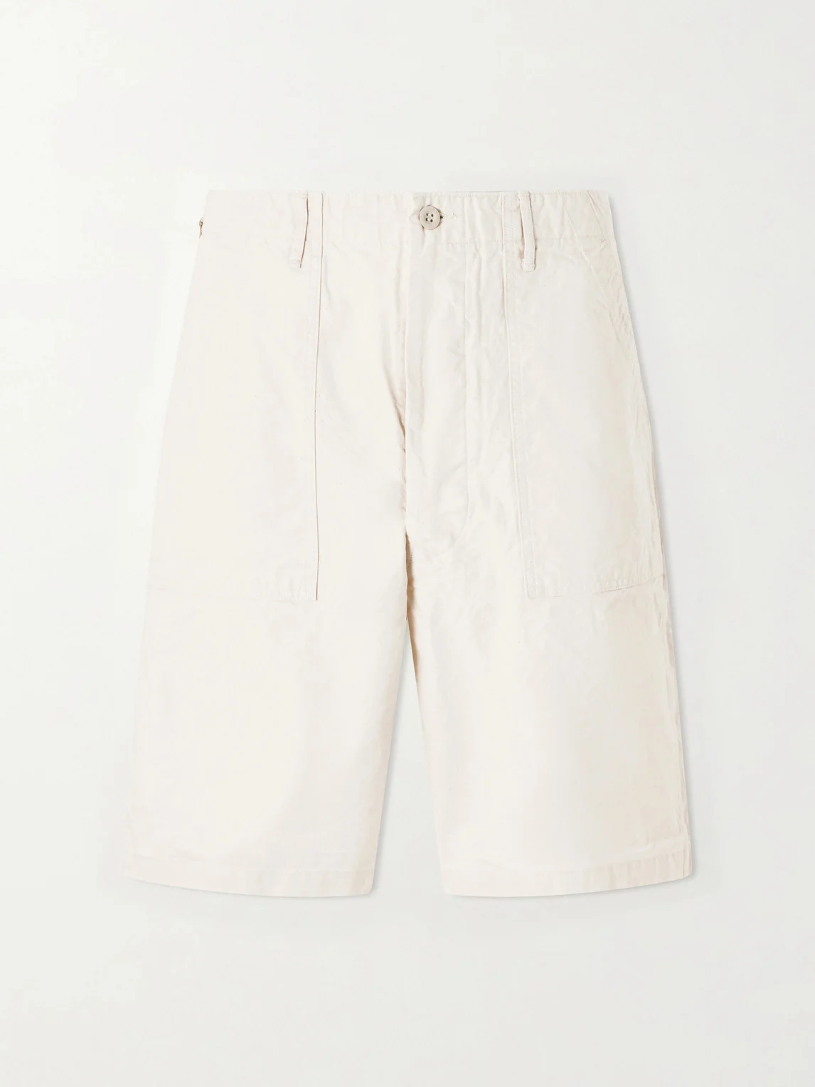 Summer Fatigue Straight-Leg Cotton Shorts - 1