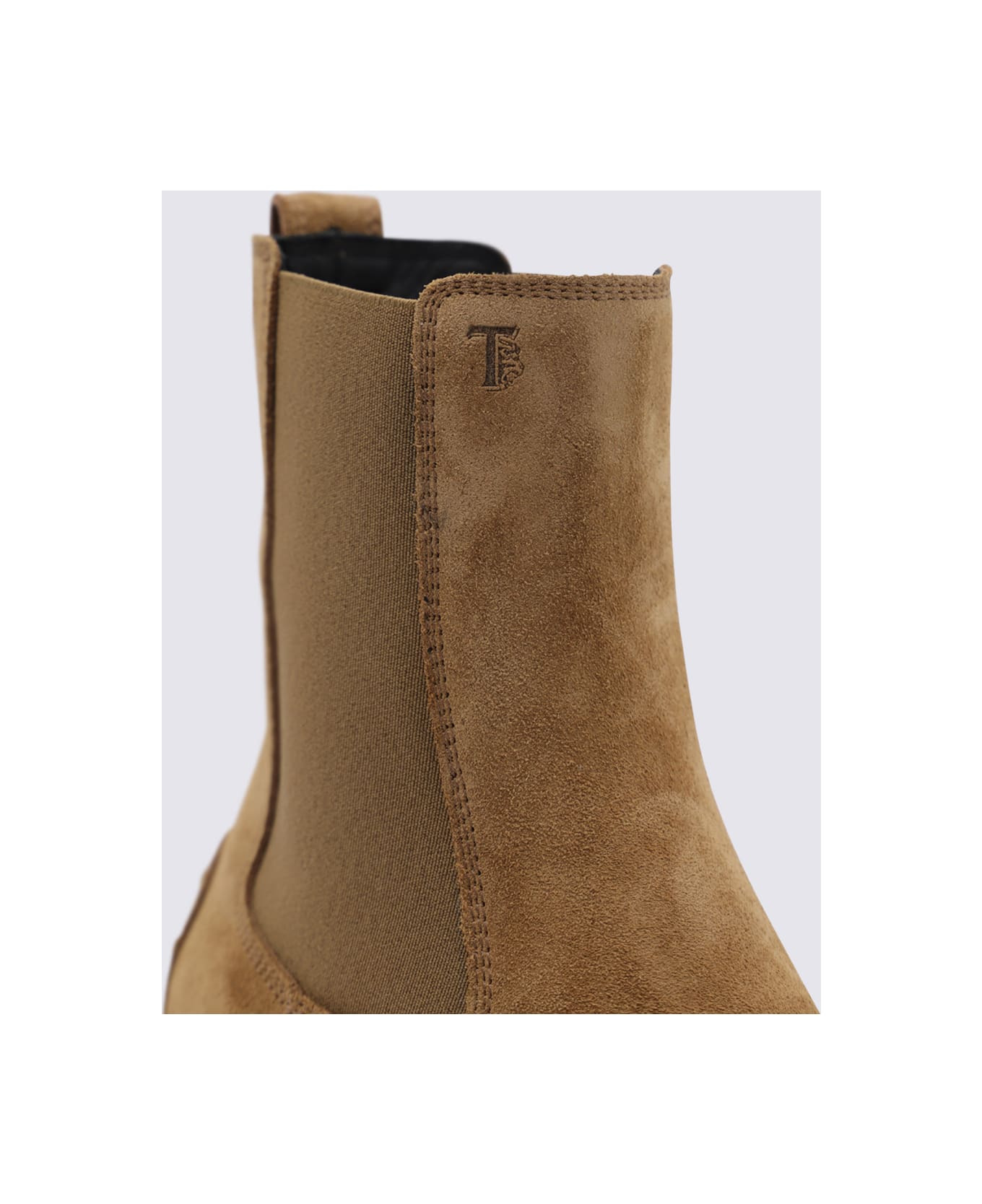 Camel Suede And Leather Boots - 4