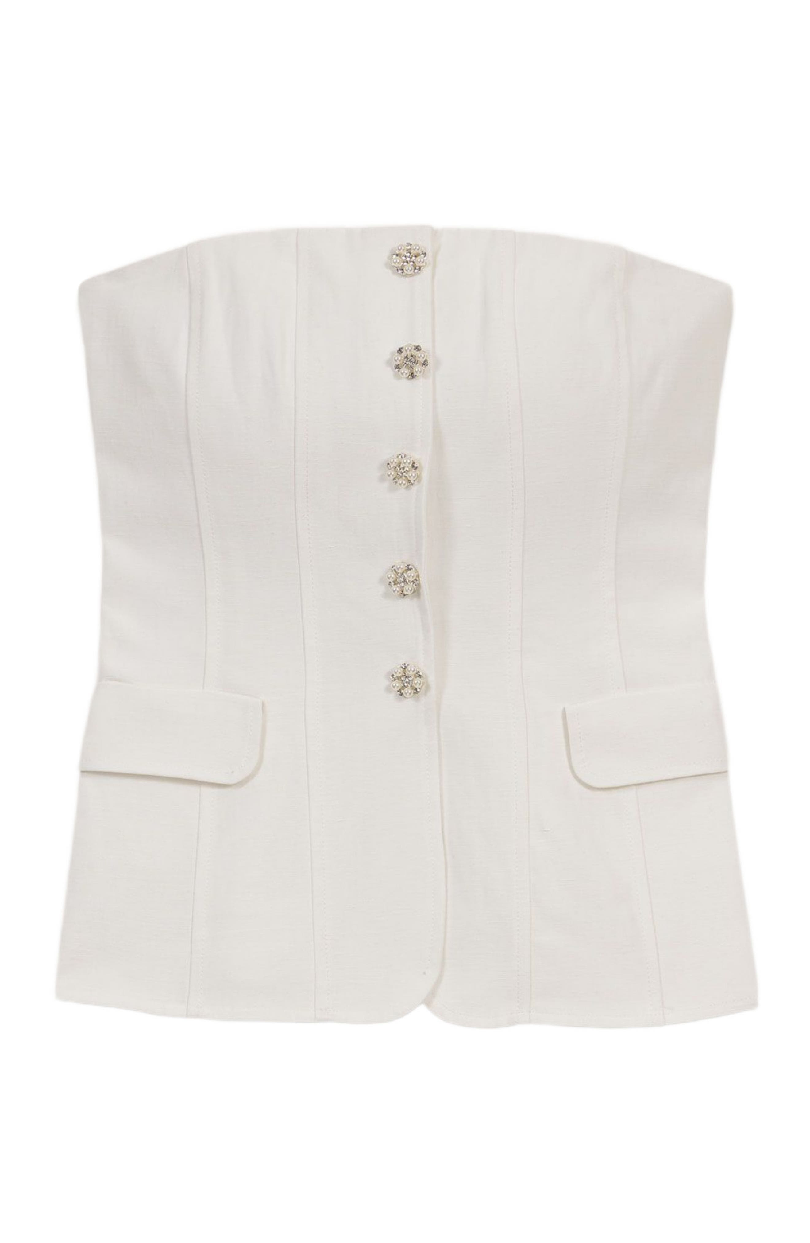 maje Bustier top in Ecru at Nordstrom - 9