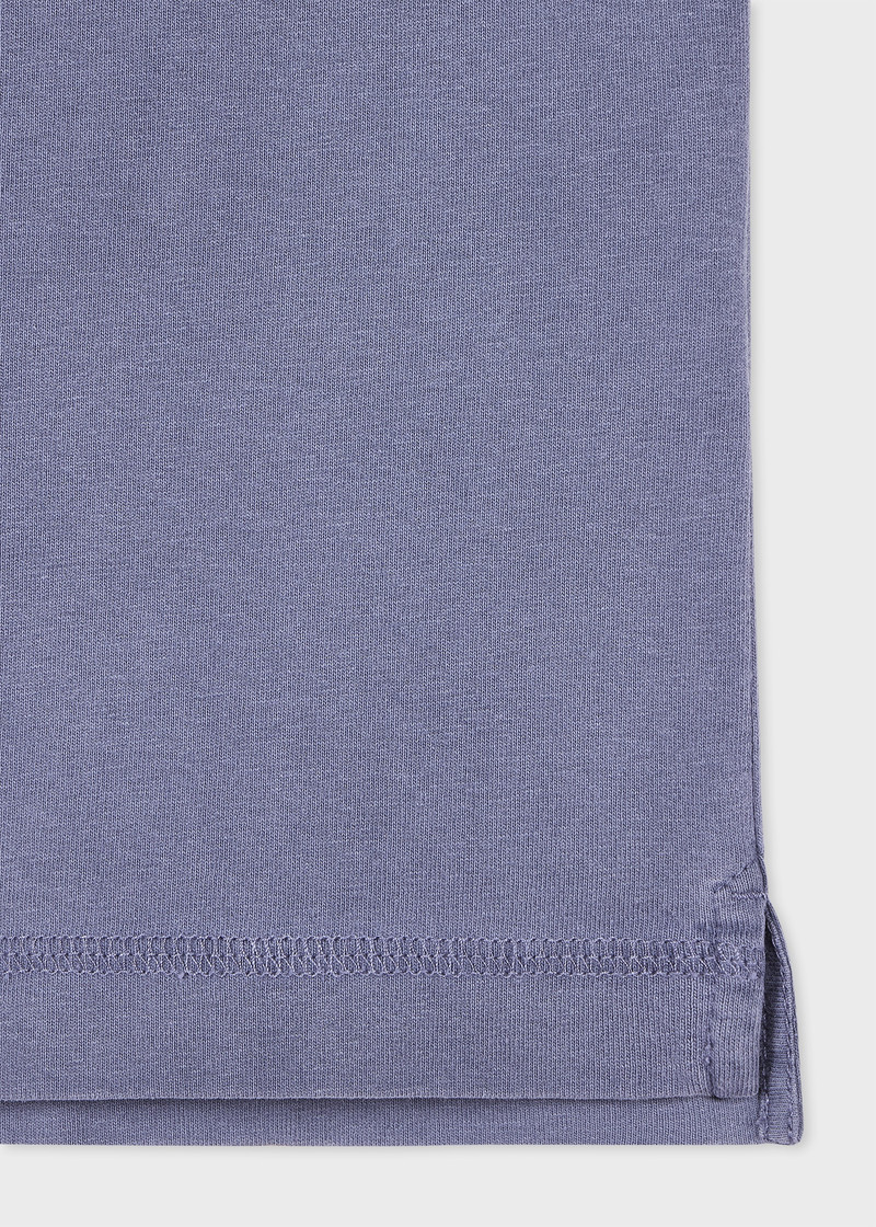 Paul Smith Washed Blue Embroidered 'Happy' T-Shirt outlook