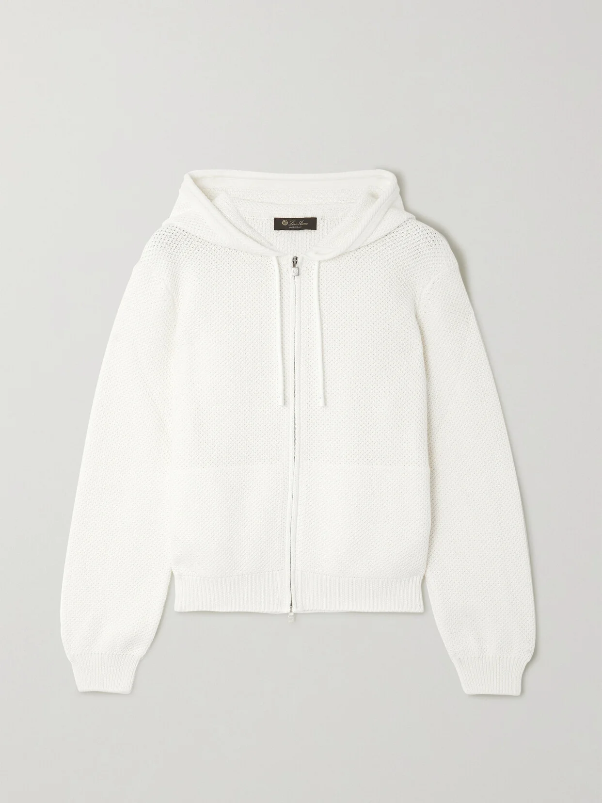 Open-knit Cotton Hoodie - 1