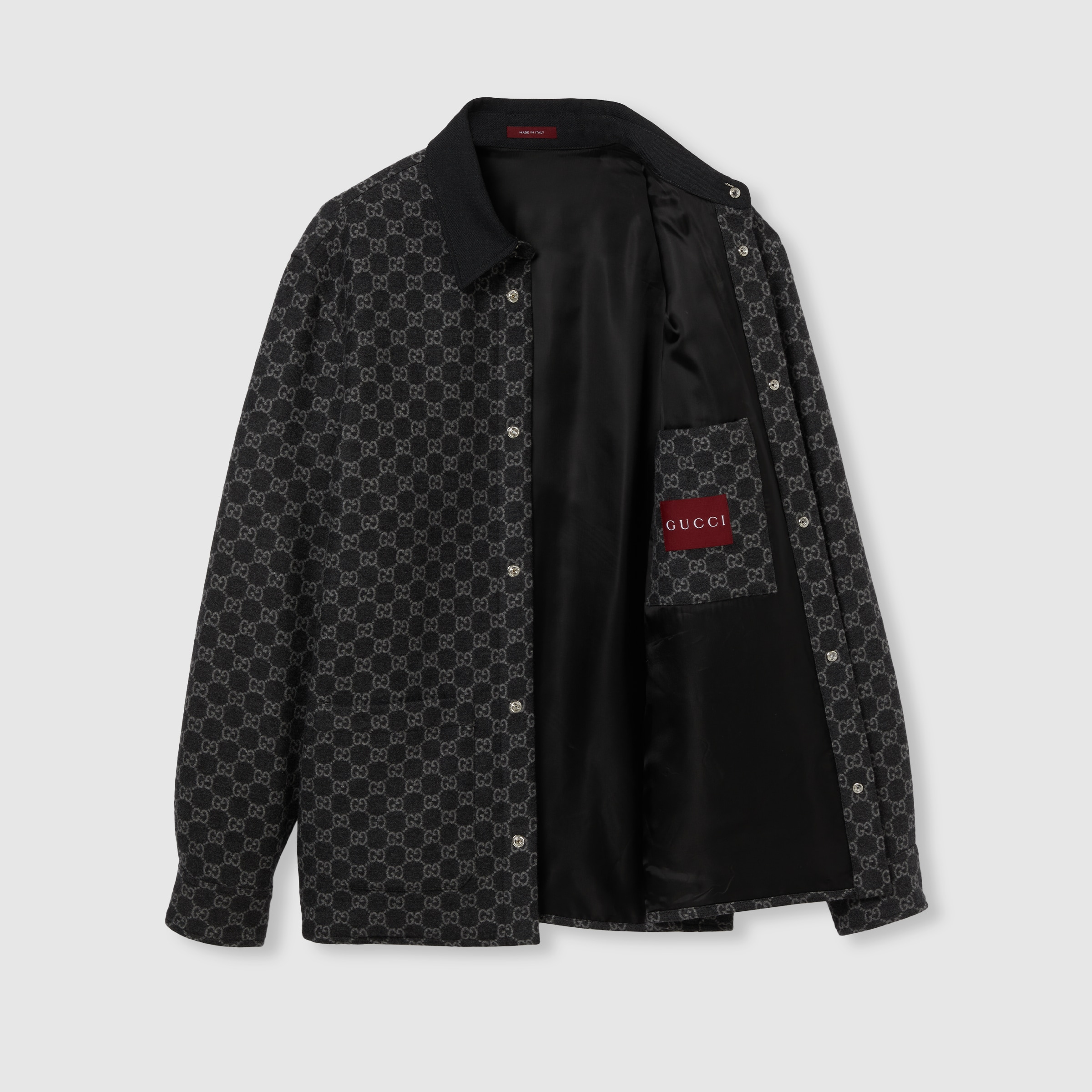Brushed GG flannel jacket - 7