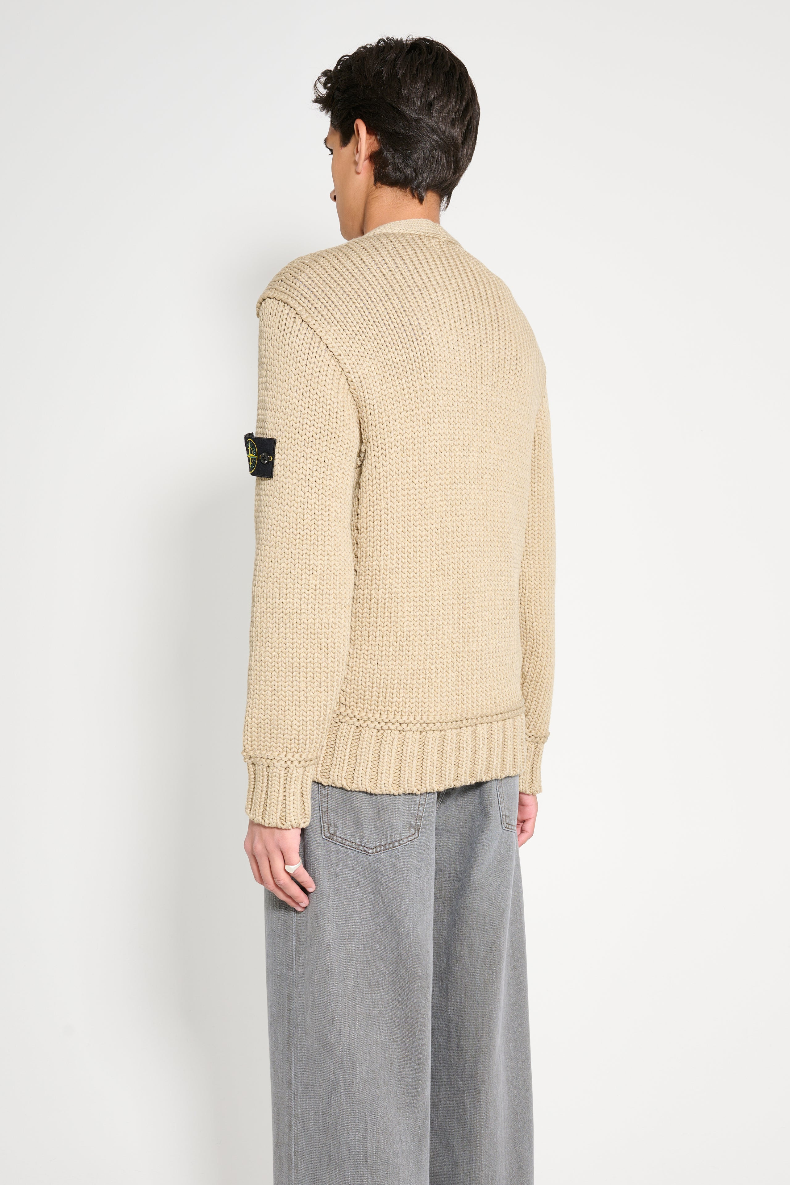 STONE ISLAND KNITTED SWEATER BISCUIT - 4