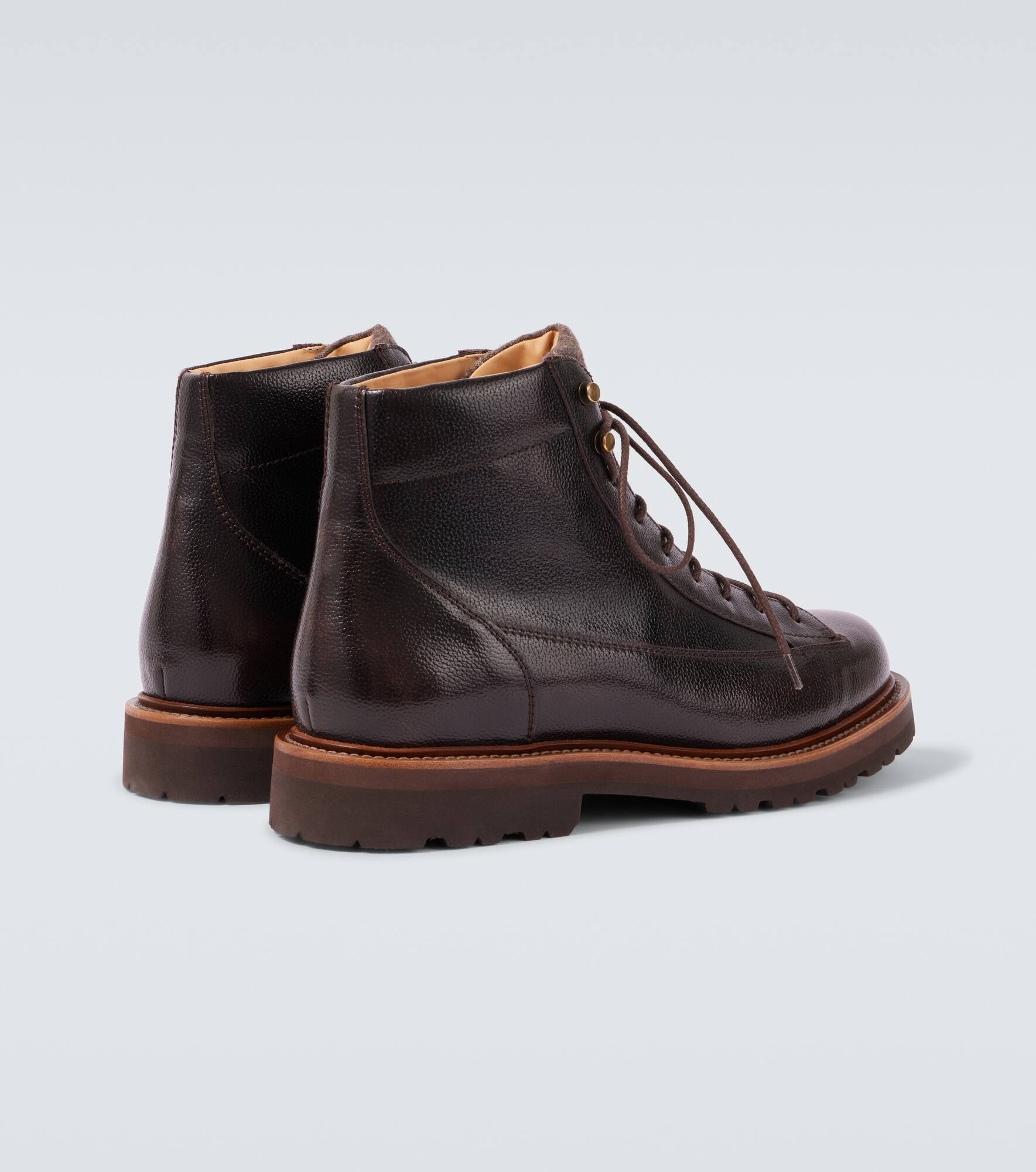 Leather lace-up boots - 6