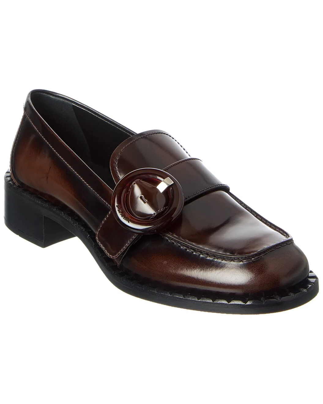 Prada Brushed Leather Loafer - 1