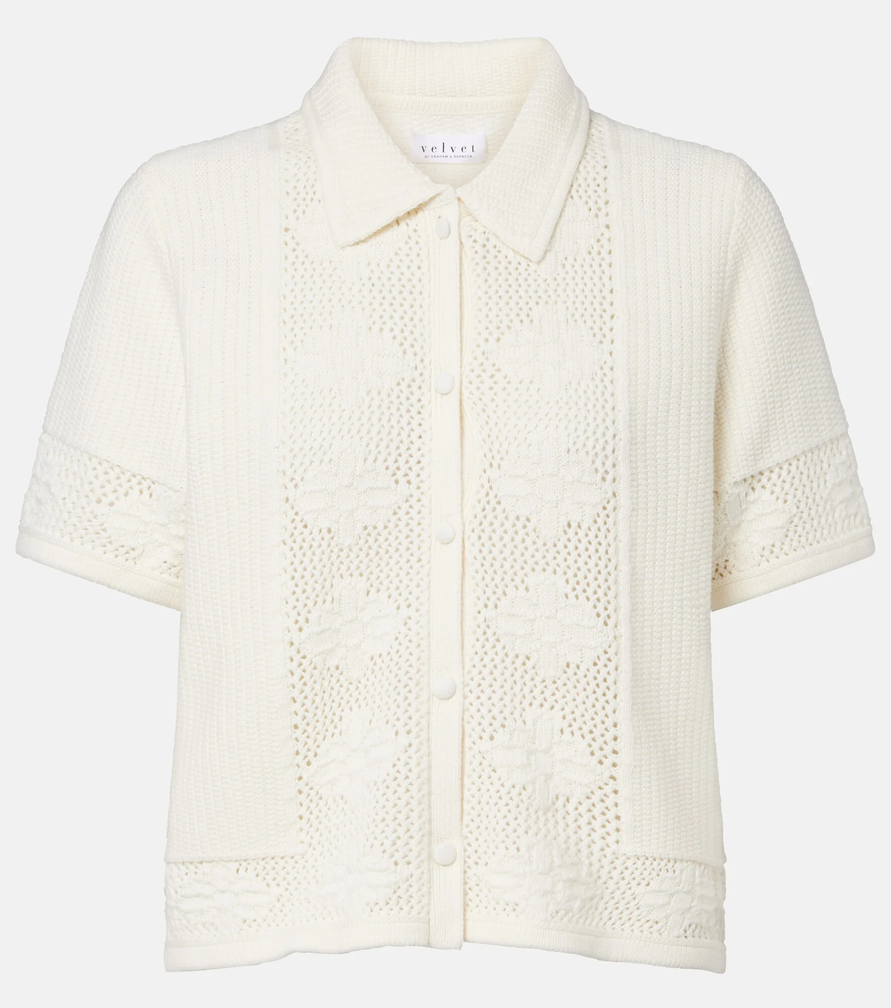 Rosemond open-knit cotton and cashmere top - 1