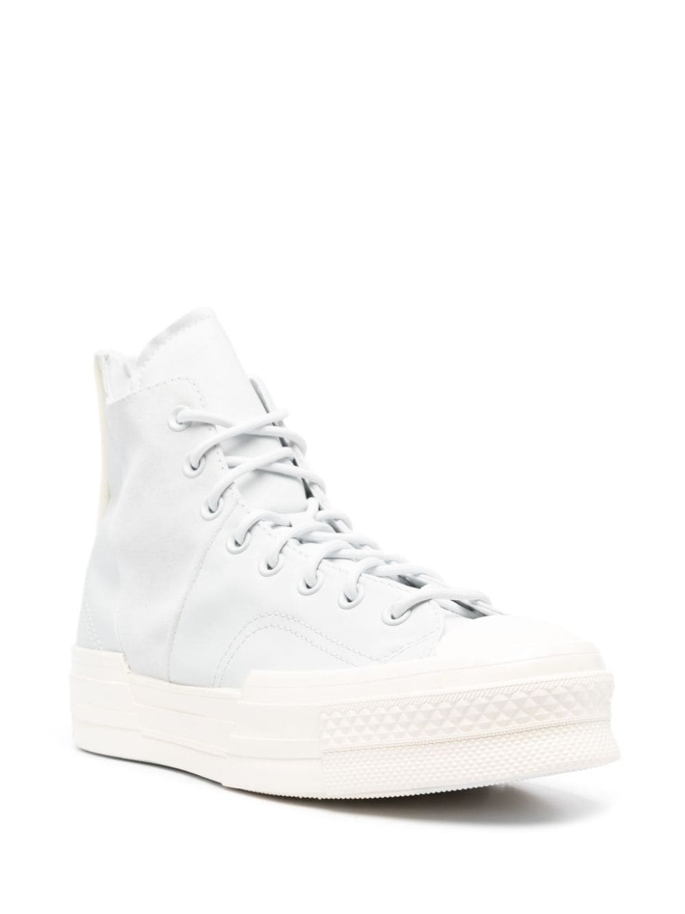 asymmetric high-top suede sneakers - 2