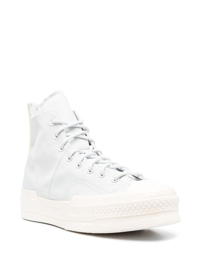 Converse asymmetric high-top suede sneakers outlook
