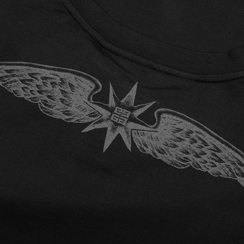 WINGS COTTON T-SHIRT - BLACK - 4