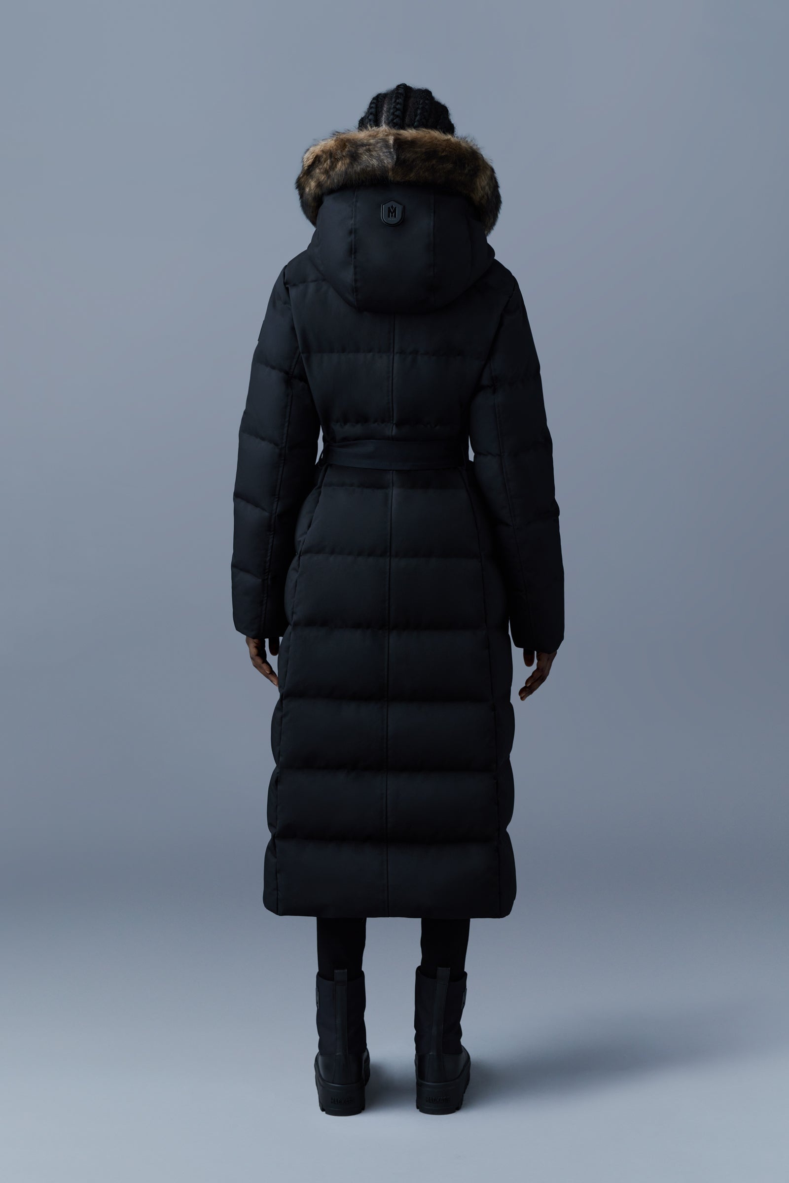 SHYLA 2-in-1 down coat with removable bib and sheepskin trim - 4