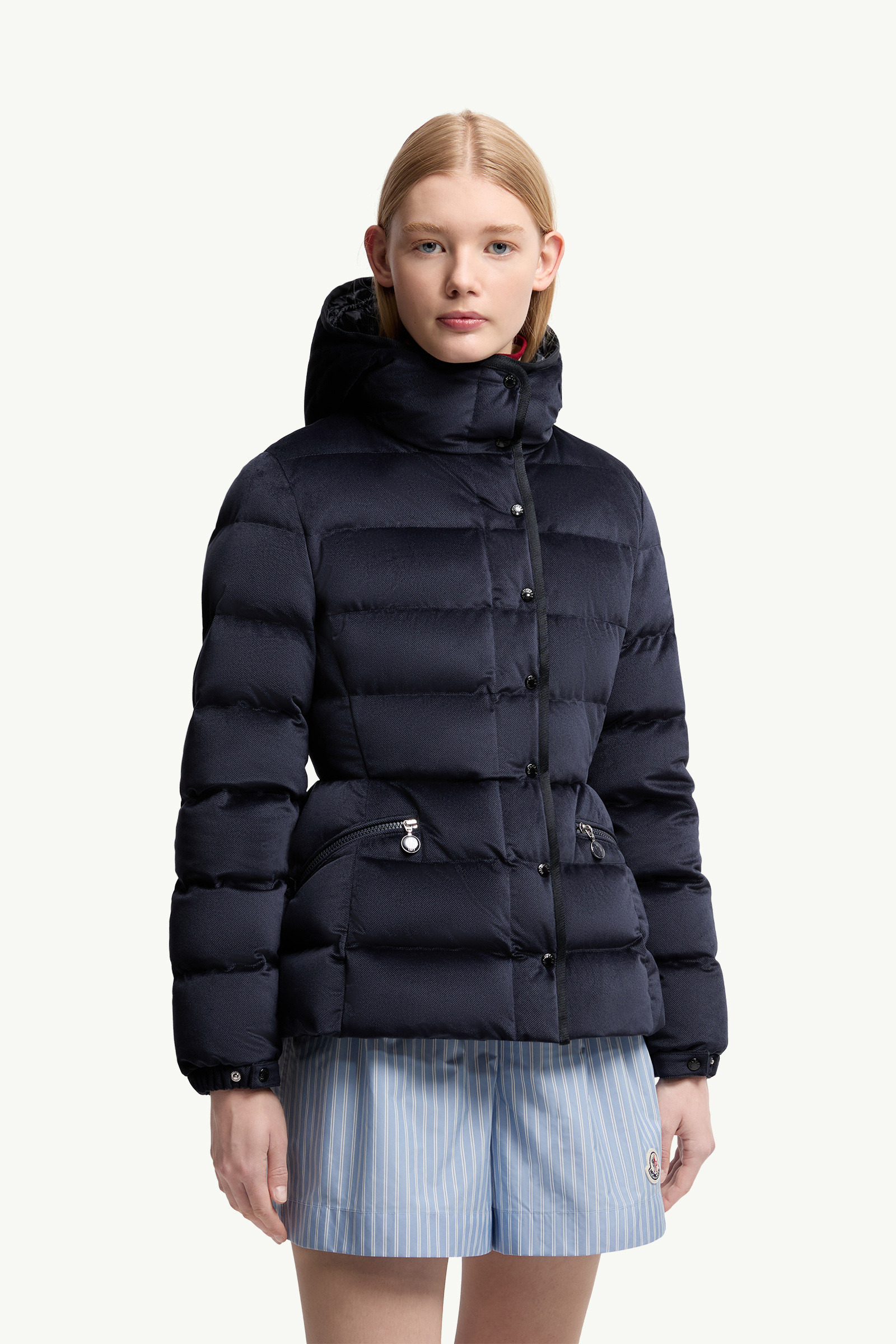 Barante Hooded Velour Short Down Jacket - 3