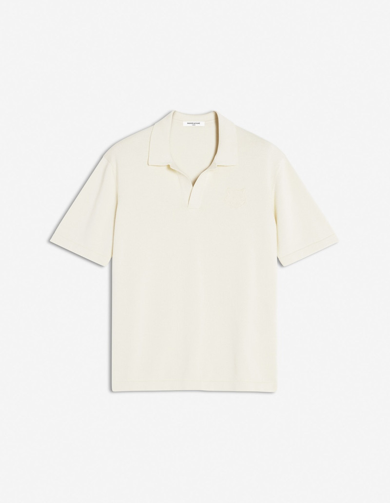 BOLD FOX HEAD EMBROIDERED KNITTED POLO 1