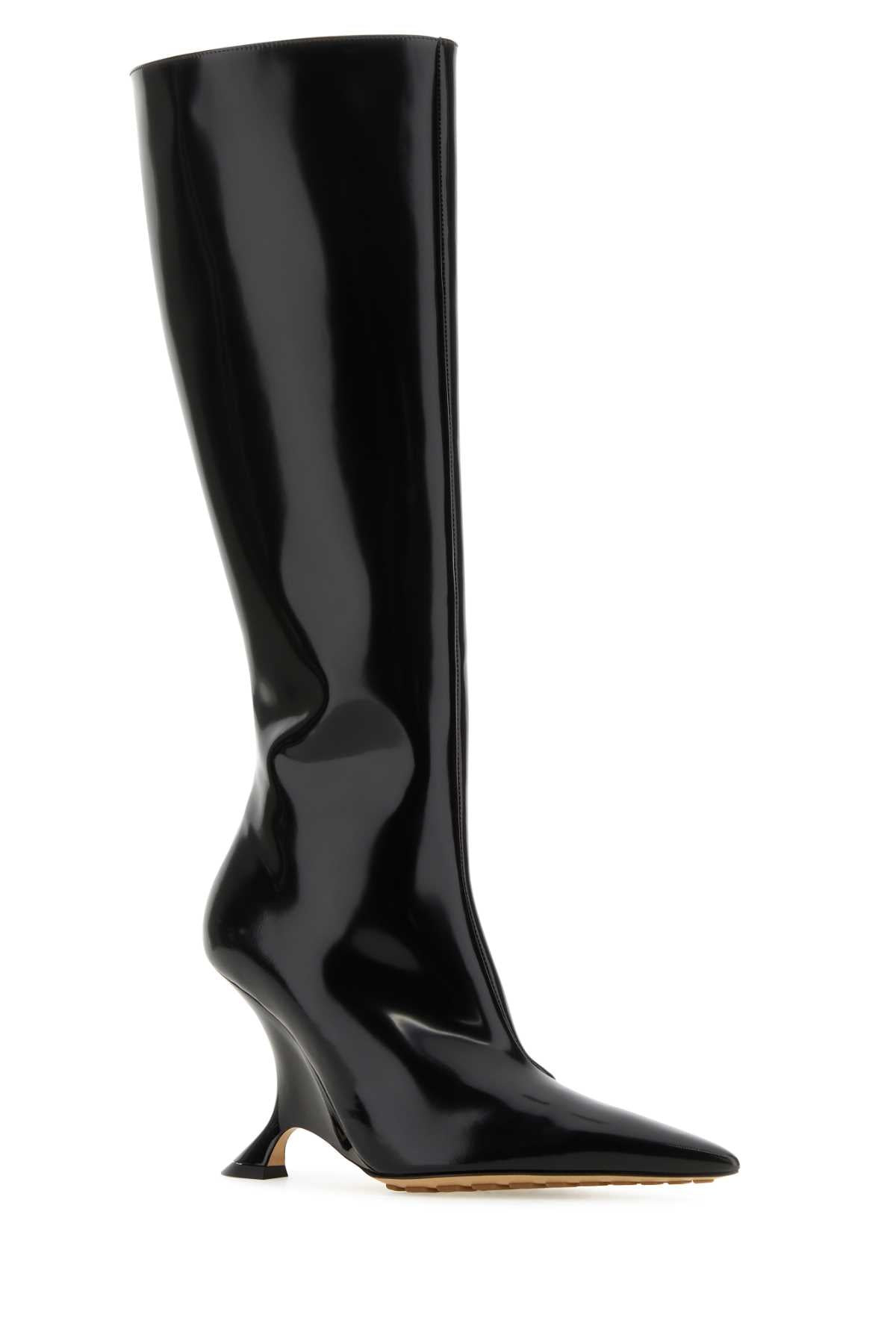 Bottega Veneta Women Black Leather Rocket Boots - 2