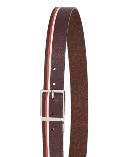 Etro paisley-print reversible belt outlook