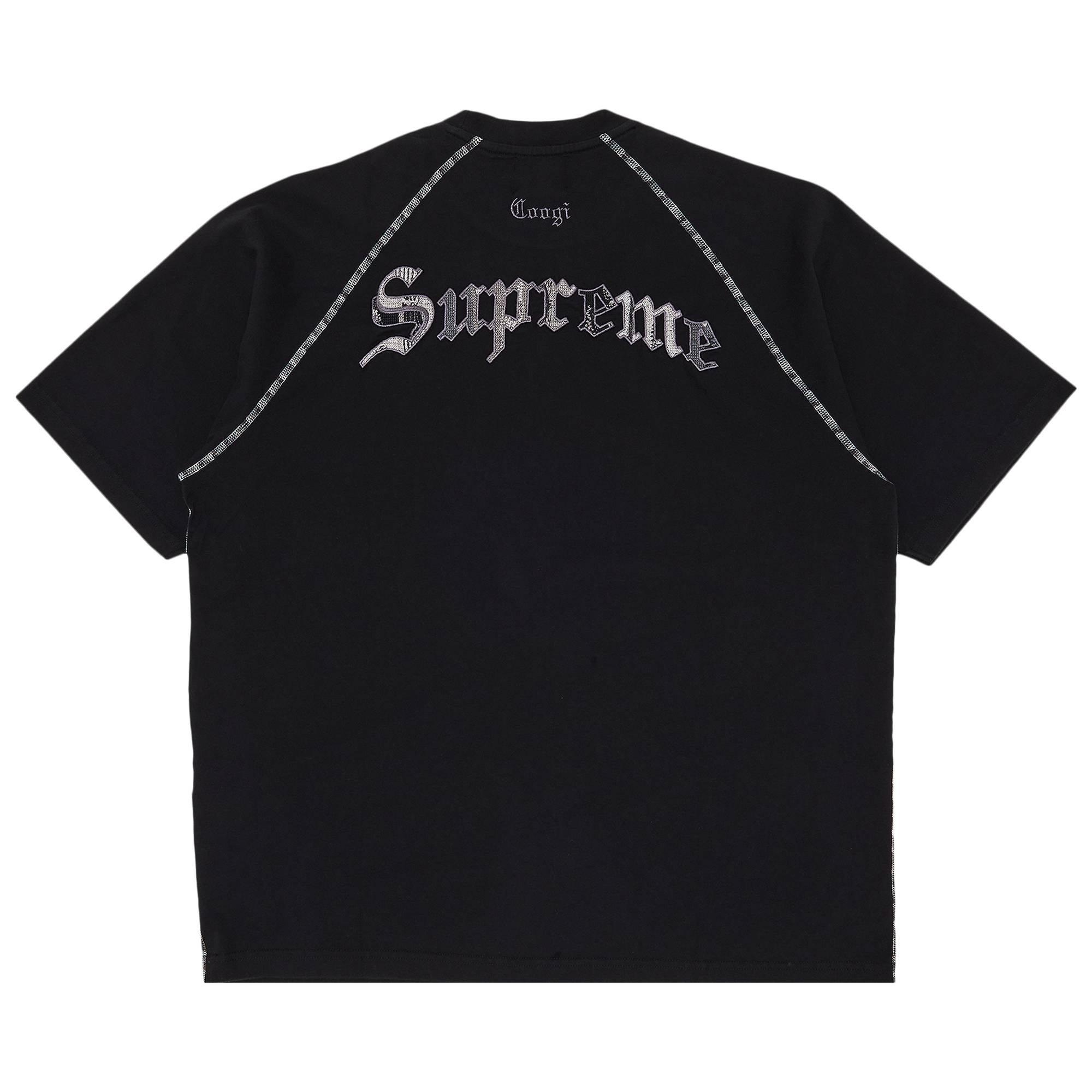 Supreme x Coogi Raglan Short-Sleeve Top 'Black' - 2