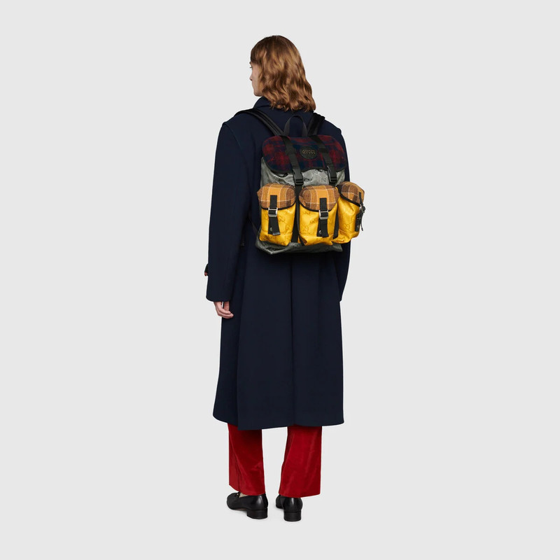 Gucci Off The Grid tartan backpack 5