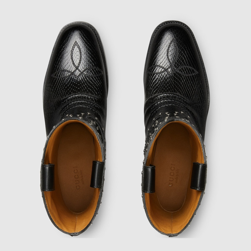 Women's boot with Double G and studs 6