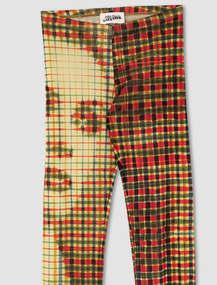 Tartan Face Print Mesh Pants - 2