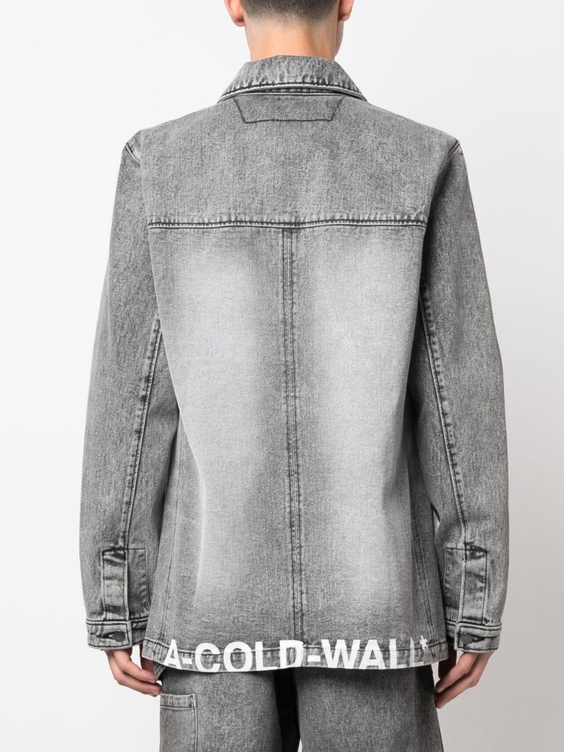 logo-print denim jacket 4