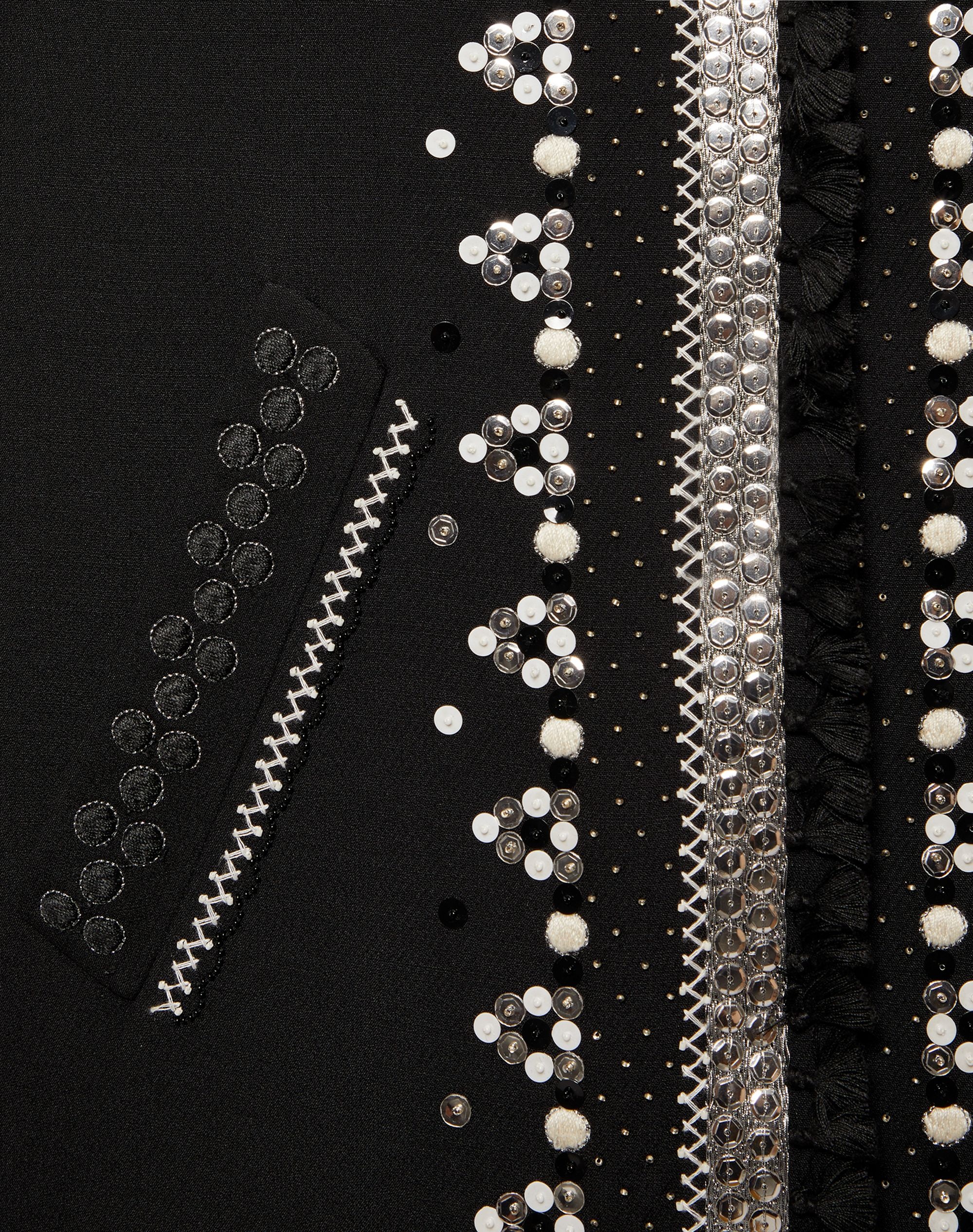 EMBROIDERED CREPE COUTURE JACKET - 5