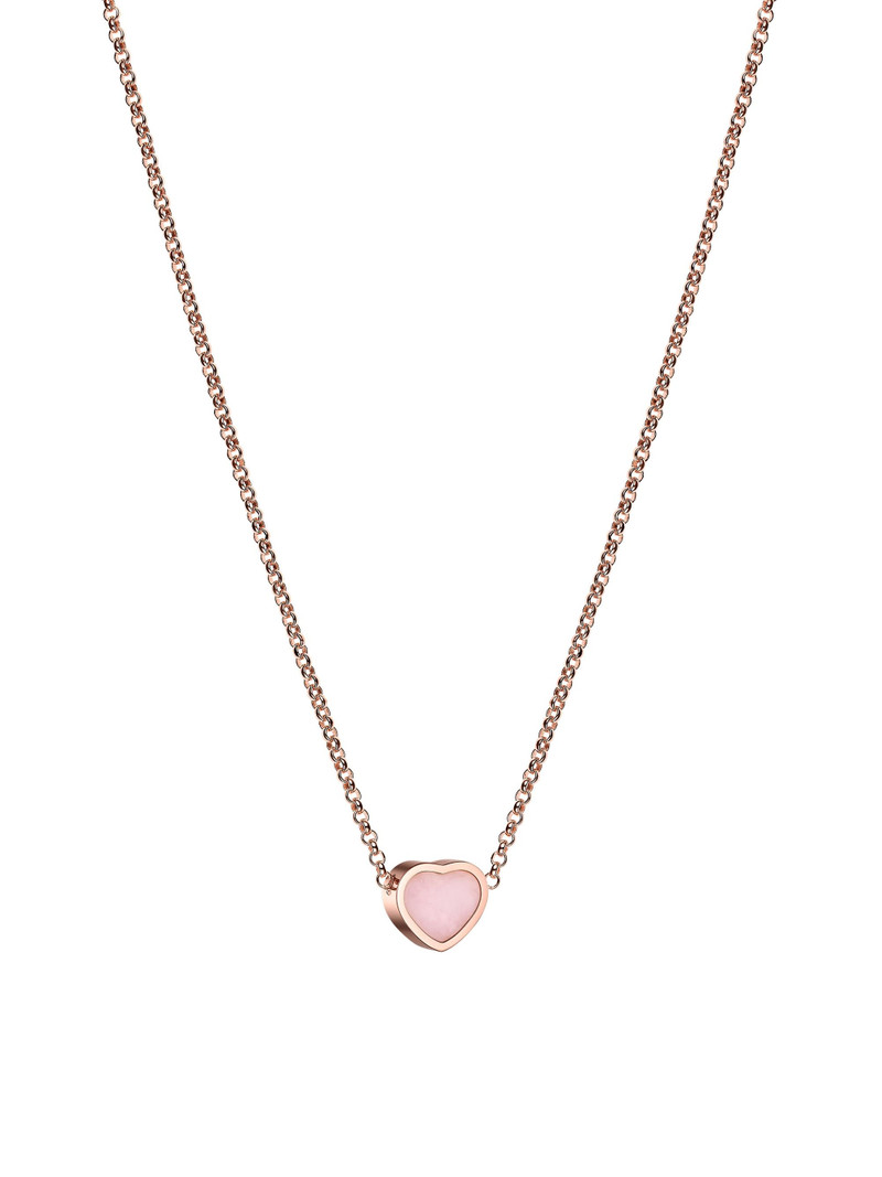 Women's My Happy Hearts 18K Rose Gold & Pink Opal Pendant Necklace - Pink 6