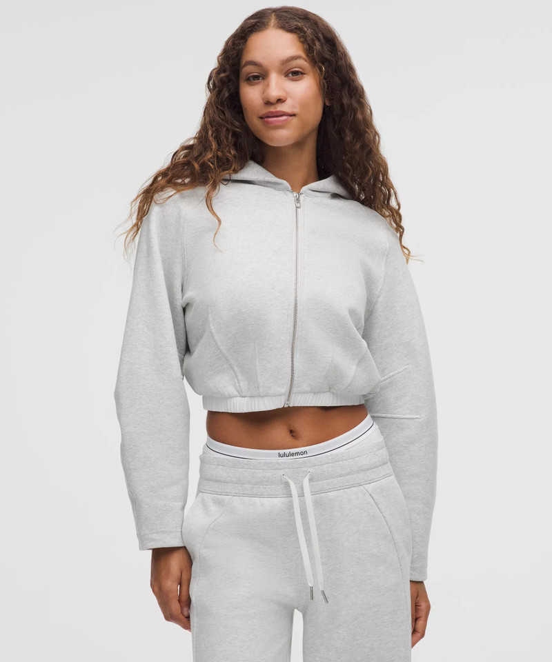 Loungeful Relaxed-Fit Full-Zip Cropped Hoodie 1