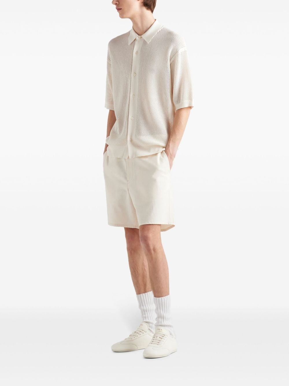 embroidered-logo knitted polo - 2