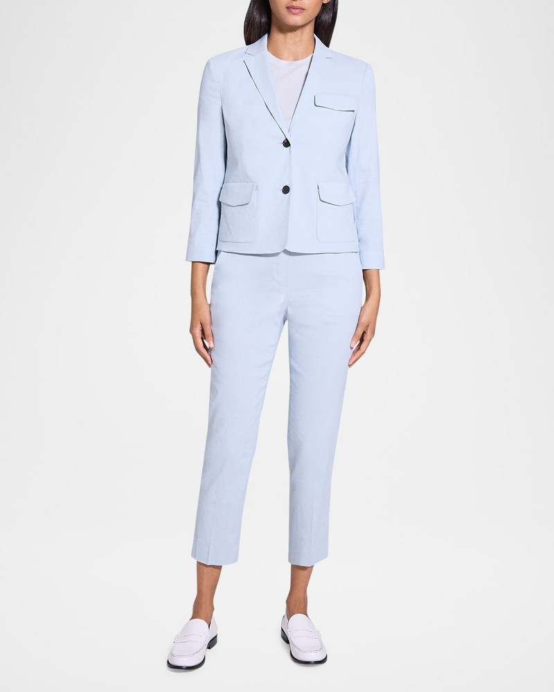 Theory Shrunken Crunch Linen Jacket outlook