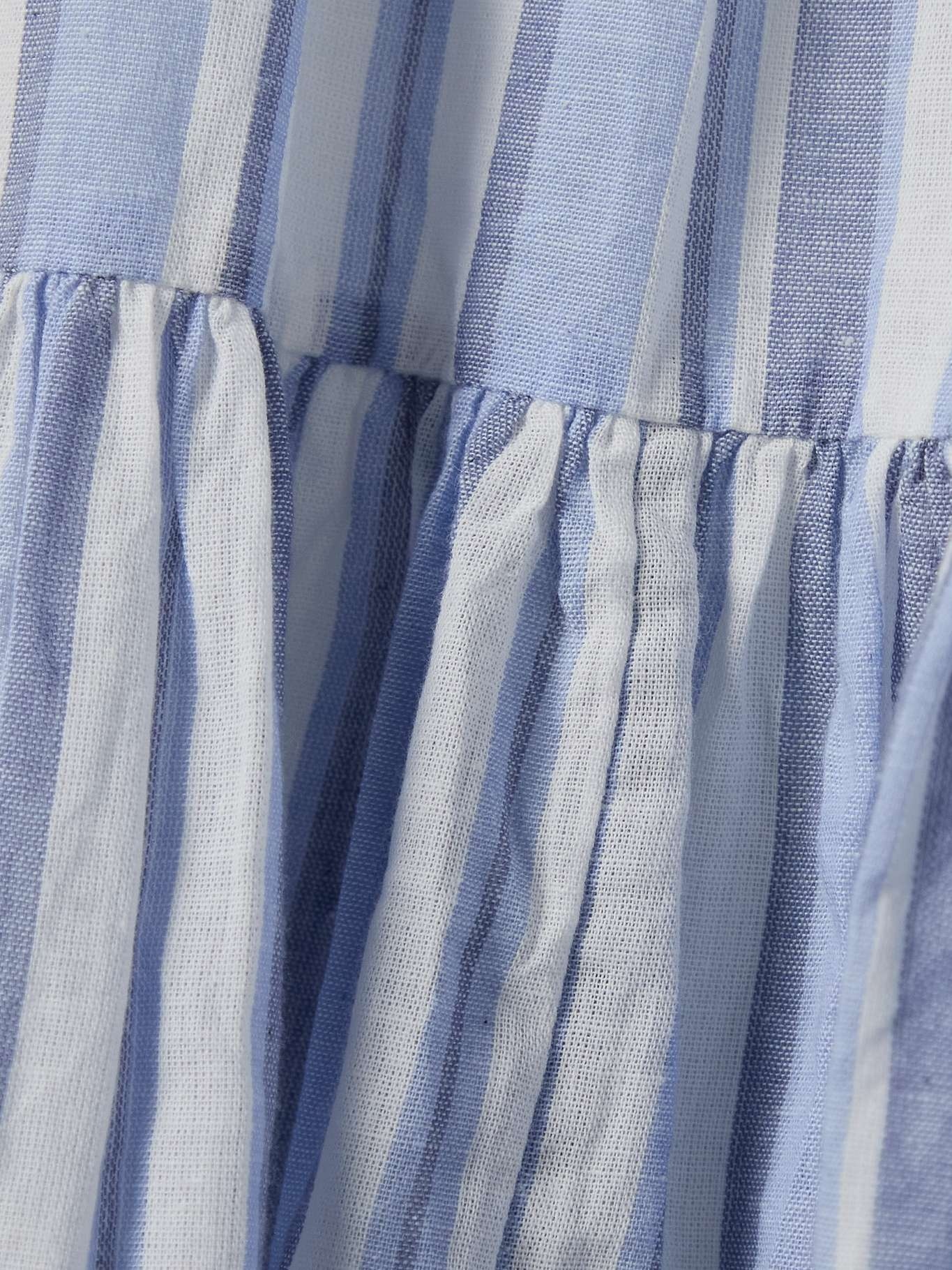 Zee tiered striped cotton mini dress - 4