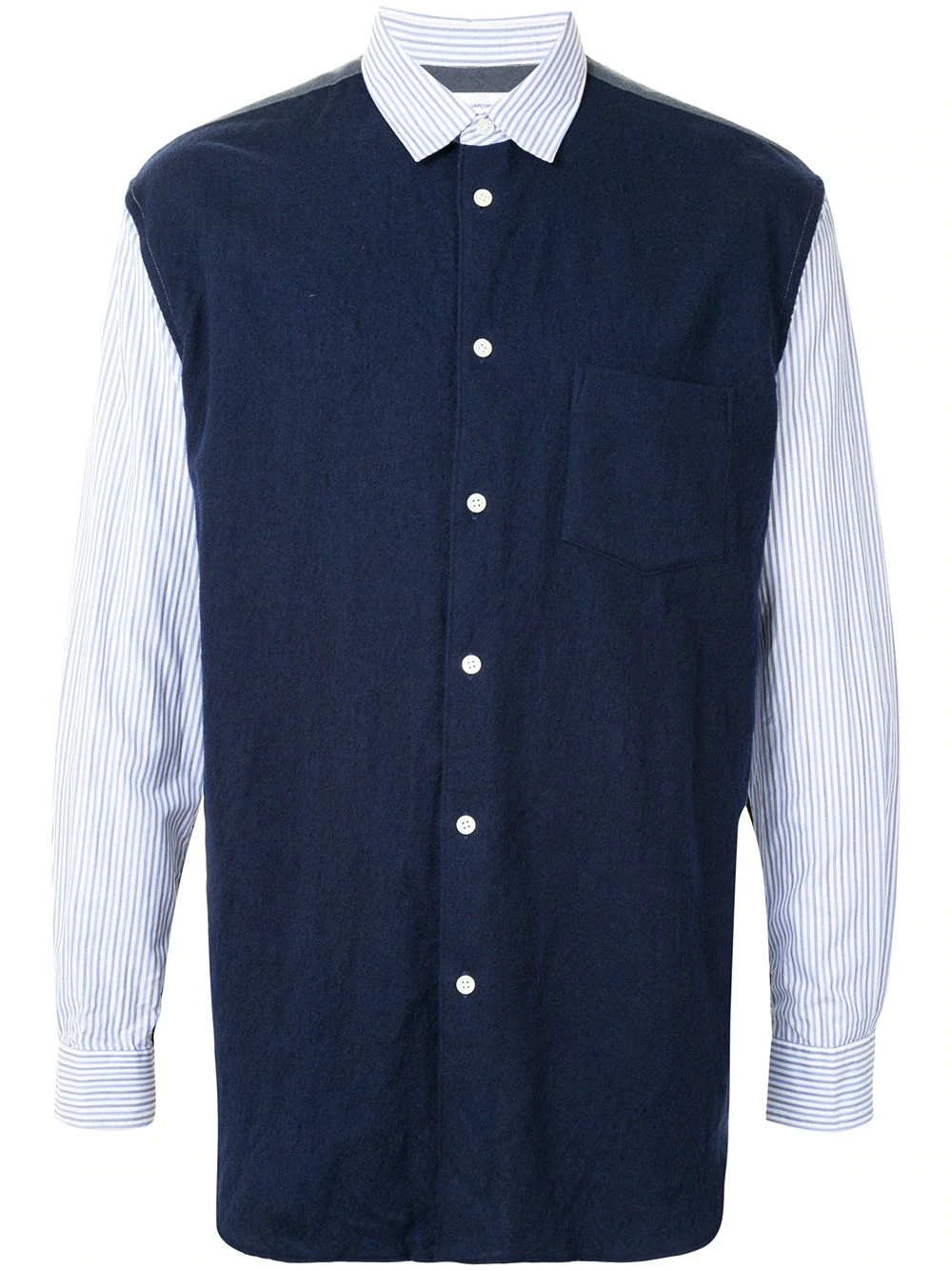 panelled cotton shirt - 1