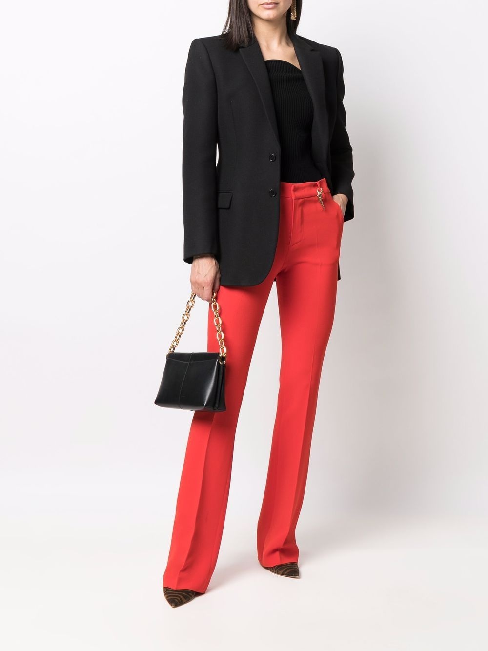 Tiger Tooth-detailed flared trousers - 2
