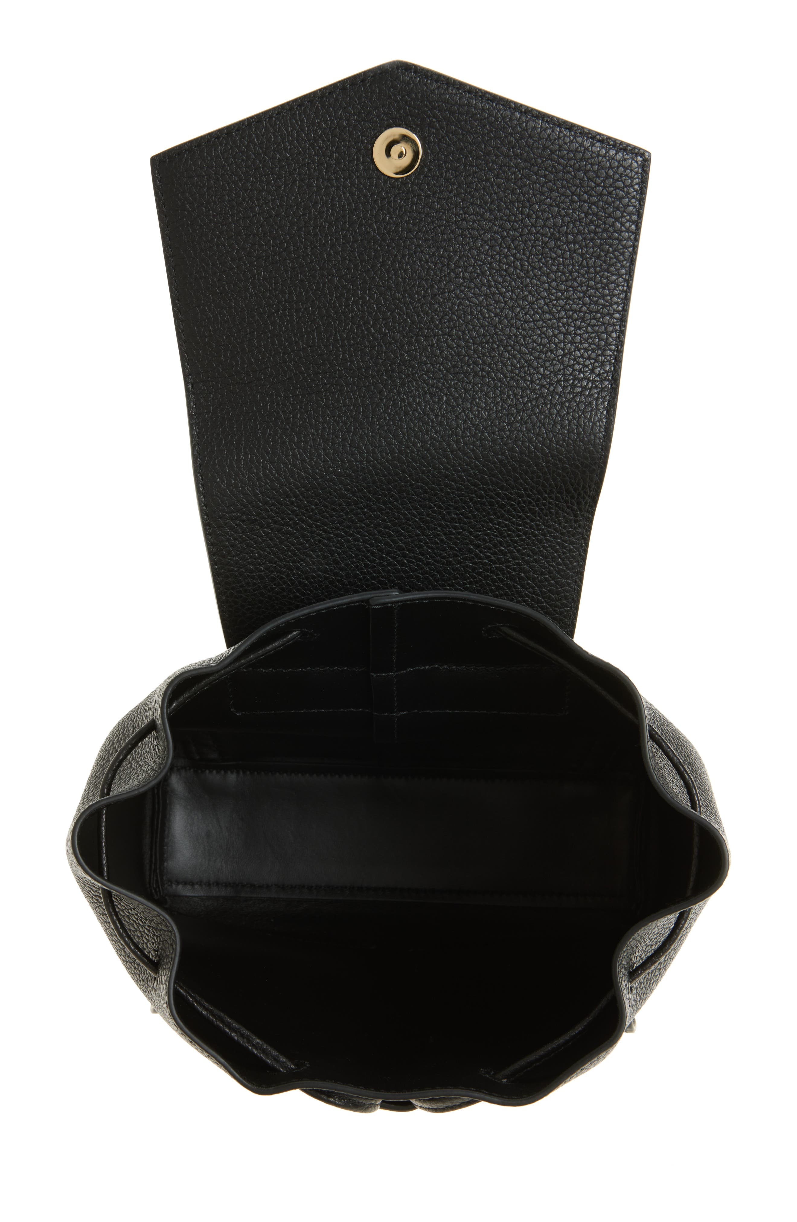 FERRAGAMO Mini Harley Leather Drawstring Backpack in Nero at Nordstrom - 4