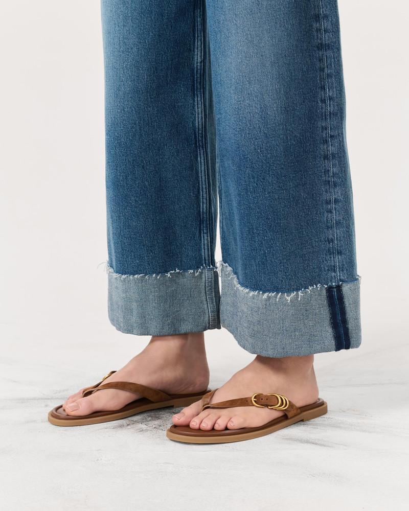 rag & bone Gia Italian Suede Thong Sandals outlook