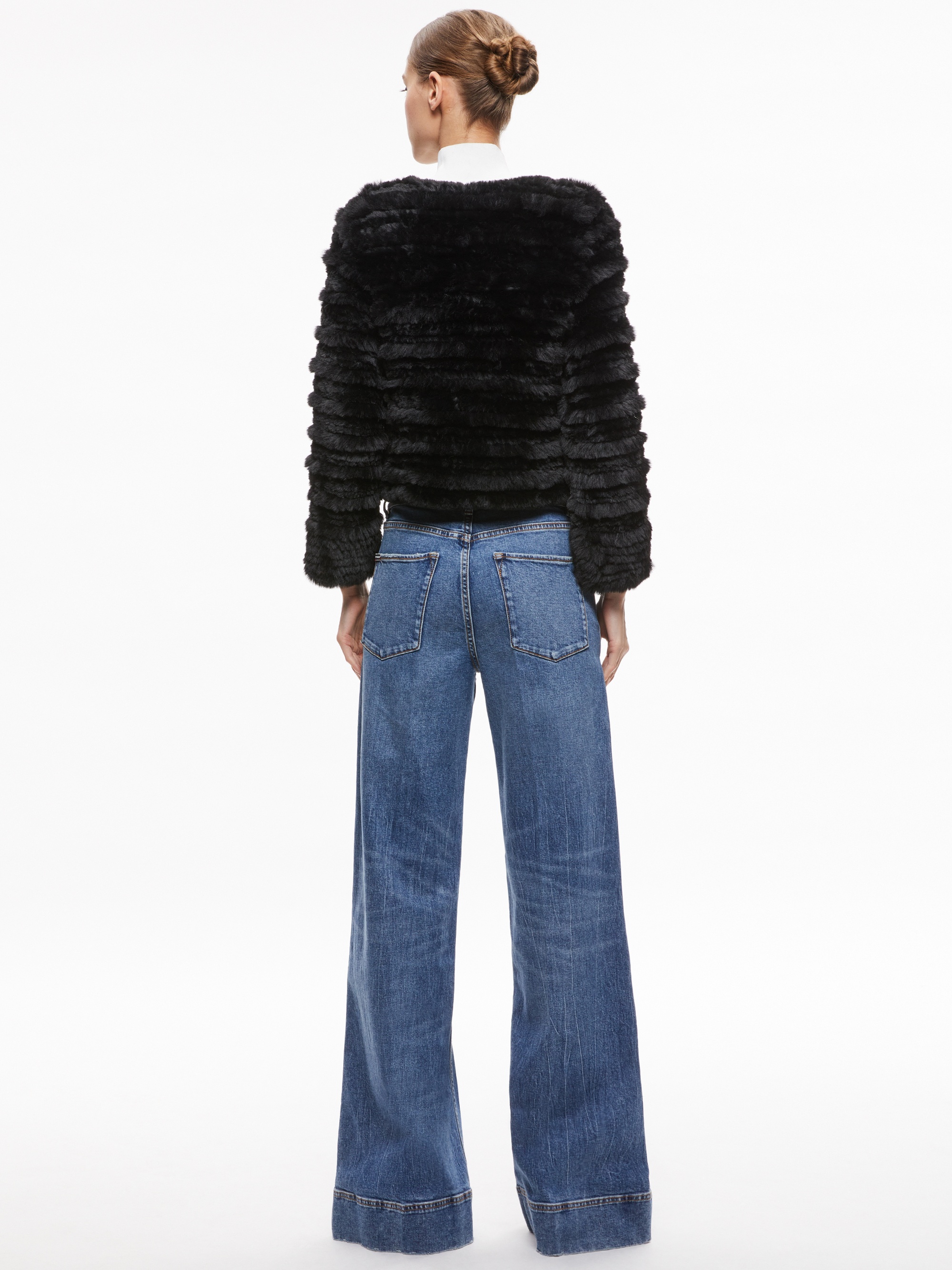 FAWN FAUX FUR TEXTURED JACKET - 3