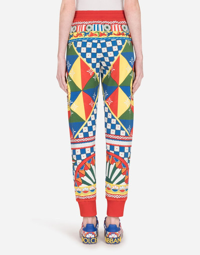 Dolce & Gabbana Carretto-print jersey jogging pants outlook