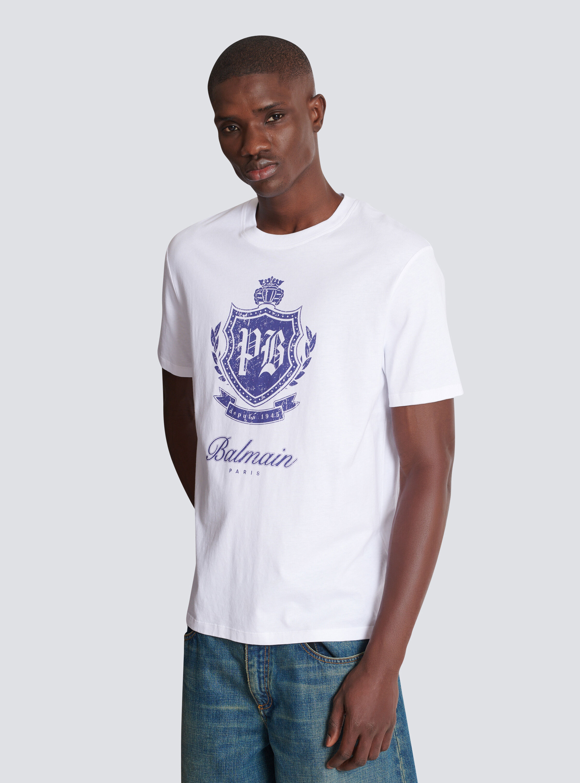 Short-sleeved T-shirt with College Emblem print - 6