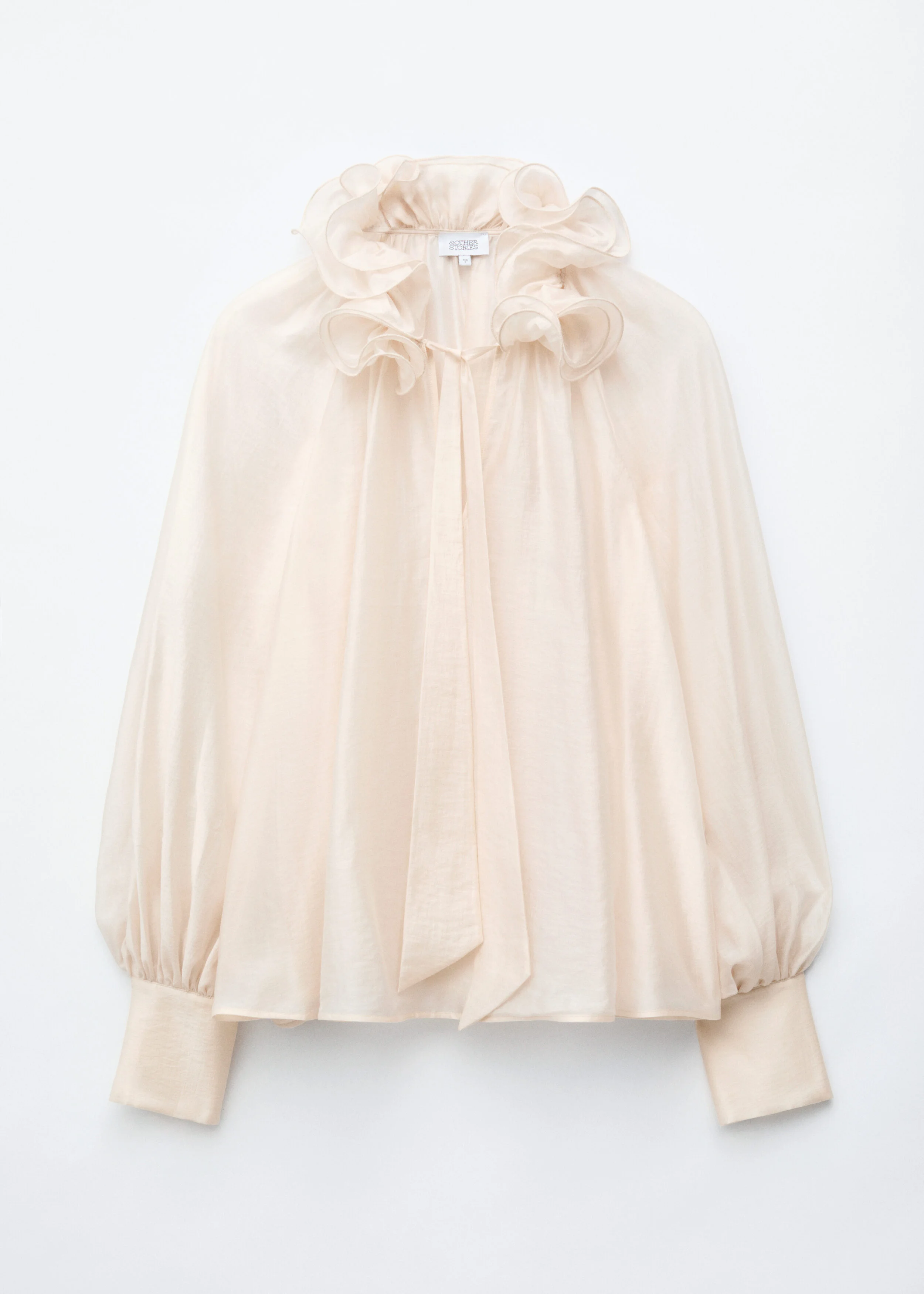 Ruffle Neck Voluminous Blouse - 1